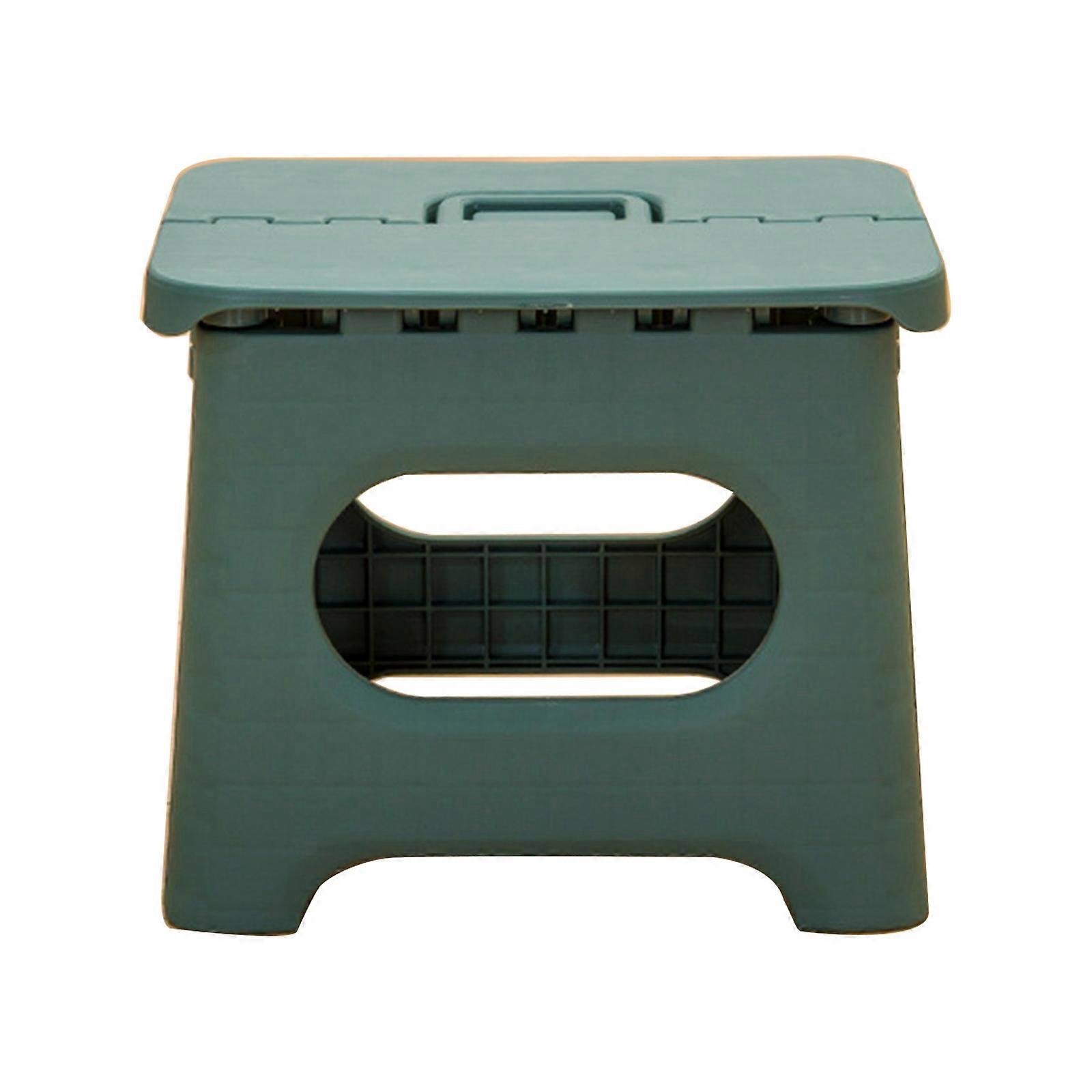 Lightweight Foldable Plastic Multi-purpose Bathroom Stool Outdoor Portable Chair Fishing Tool Accessories For Kitchen  Green
