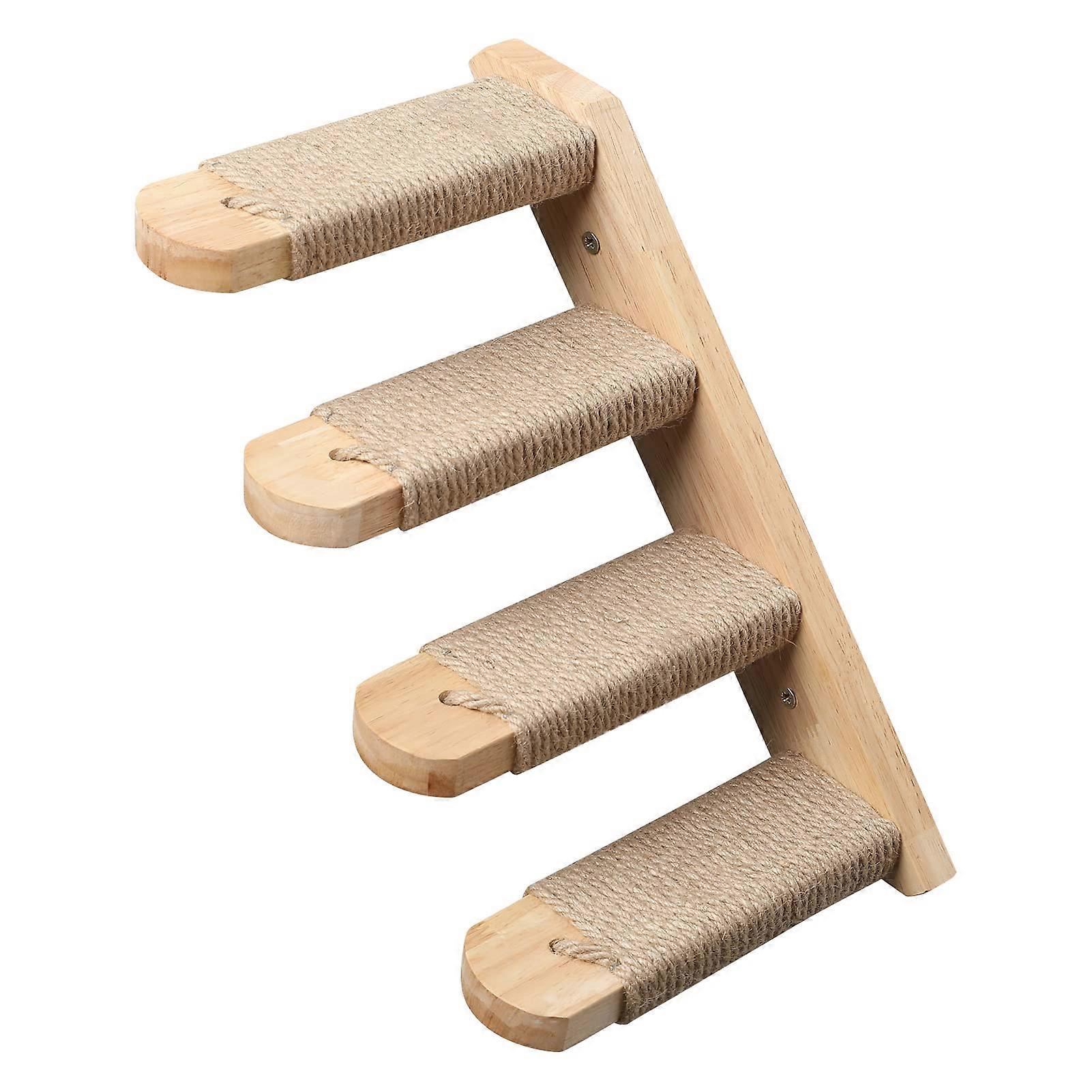 Cat Climbing Shelf Wall Mounting, Four Step Cat Stair Puppy Cat Paper Plane Platform Walls Jute Crop faux furniture - right to left to left