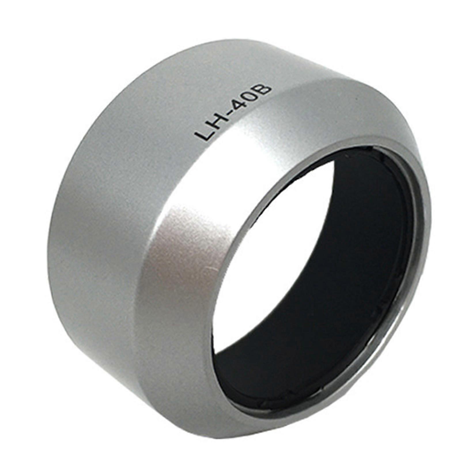 LH40B Protective Lens Hood Replacement Practical Easy Install Solid 45mm Professional For Olympus MZuiko Digital 45mm Silver