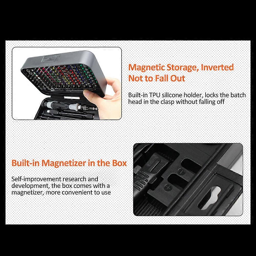 132-in-1 Micro Magnetic Screwdriver Set Mini Precision Screwdriver Set with Color-coded Identification Repair Tool Kit 108 Screwdrivers Bits Small Ma