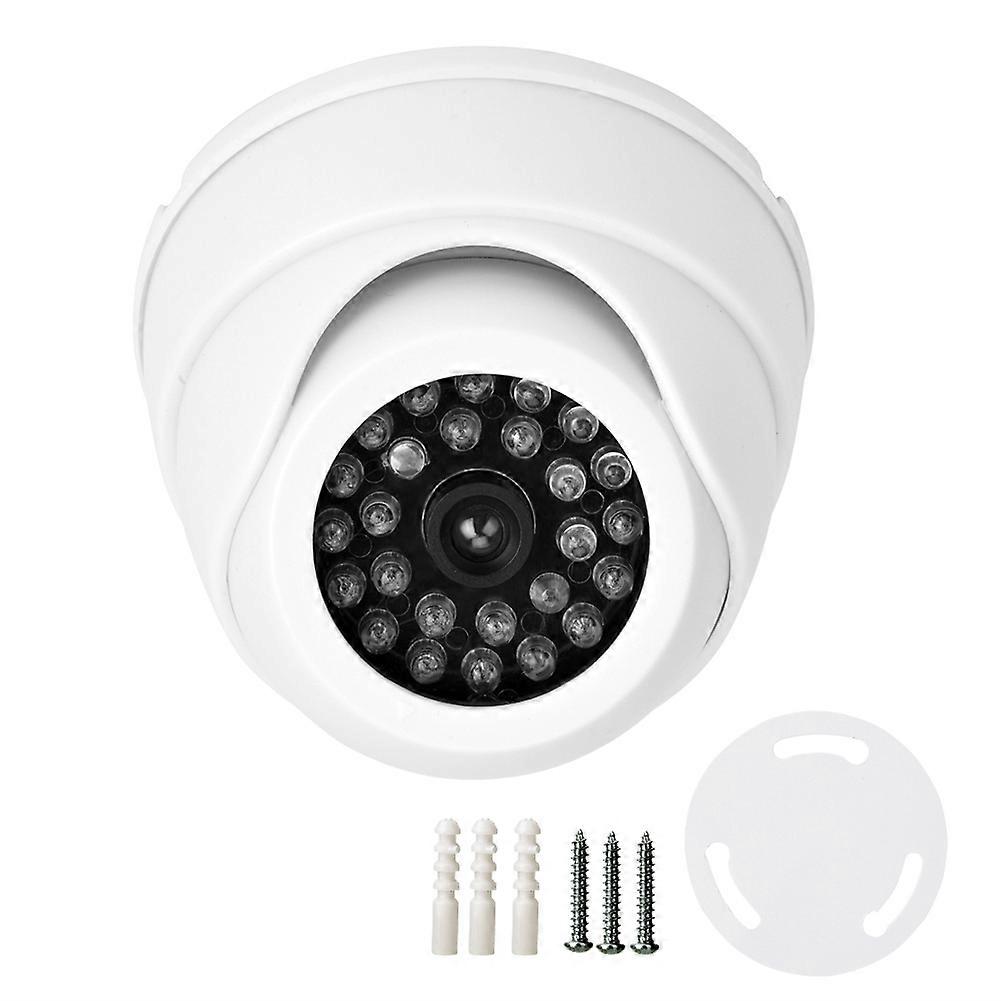 Realistic Dummy Security Camera with Flashing LED - Deterrent for Thieves, Easy Install