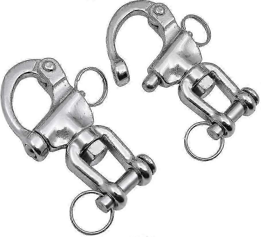 2 Pieces Rotatable Stainless Steel Snap Shackle Quick Release Panic Hook compatible with Sailboat