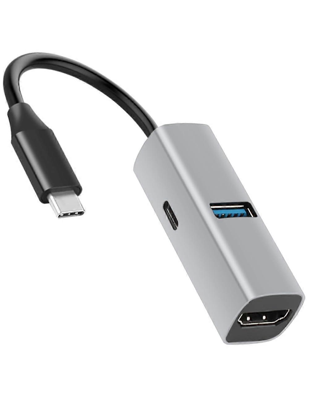 USB C Hub Grey HDTV For MacBook Pro/Air And iPad Pro USB-C Multiport Dock