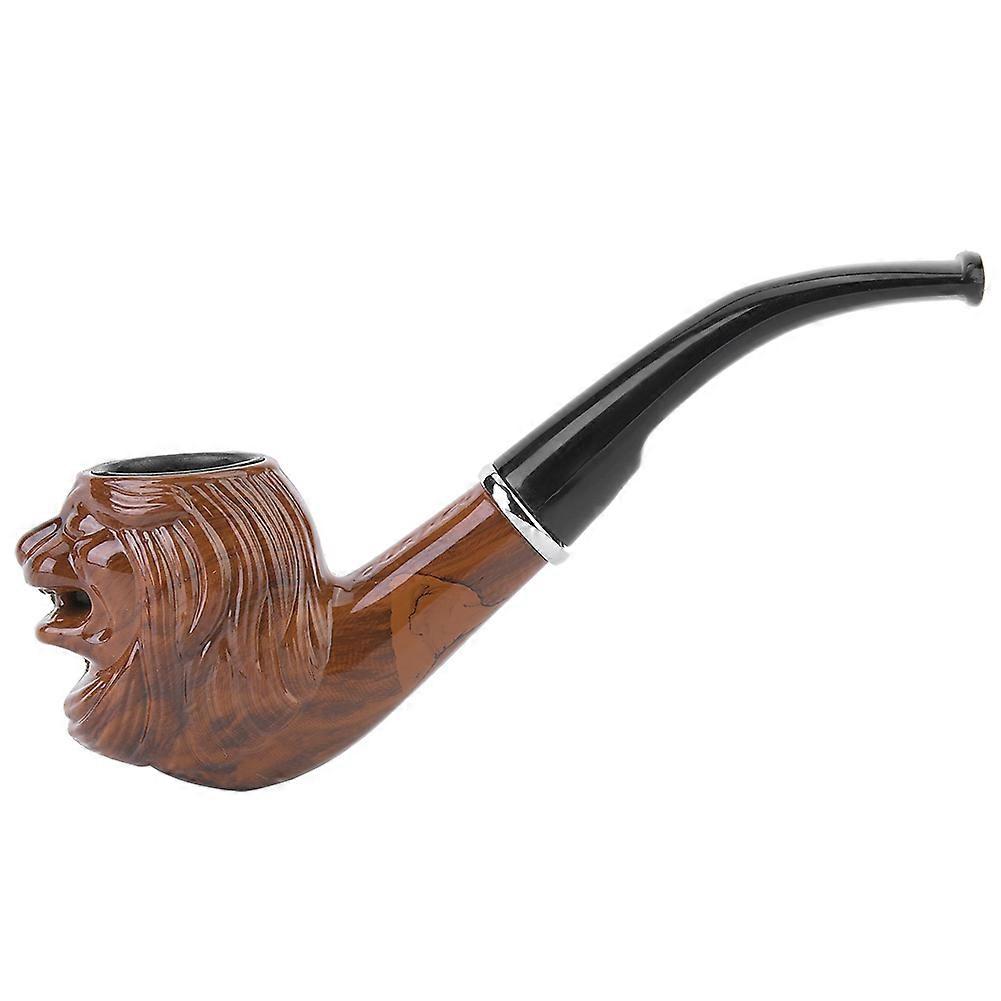 Lion Head Shape Unique Resin Tobacco Pipe Gentleman Smoking Cigarette Tool