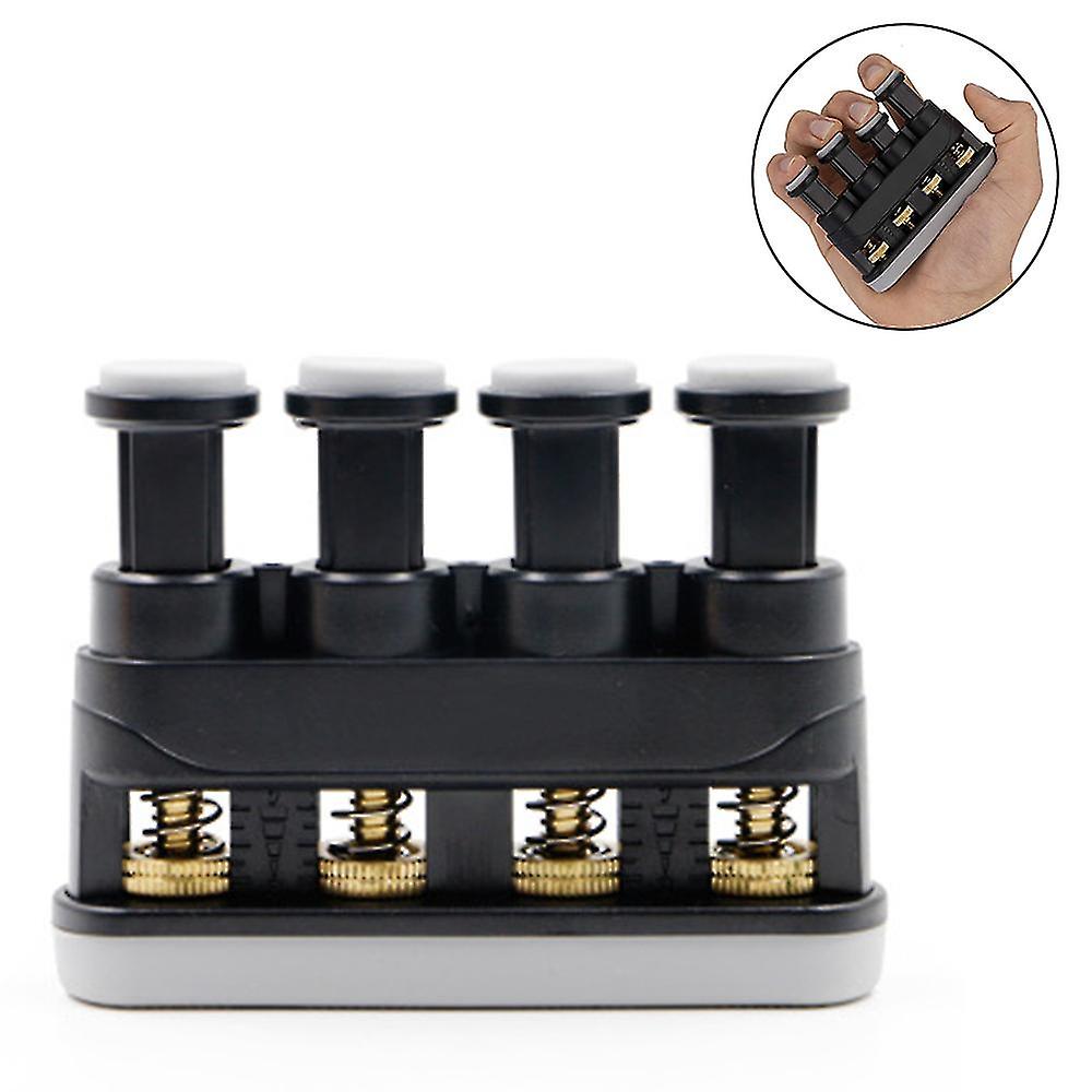 Finger Trainer 4 Adjustable Buttons Compatible With Guitar Players, Musicians, Athletes, Climbing Athletes And Physi Apy Includes Example Exercis