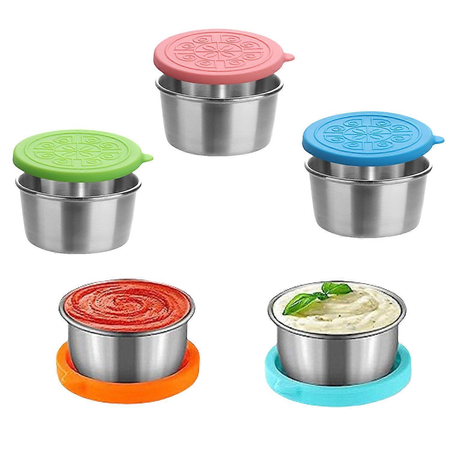 5 PCS Small Salad Dressing Container for Lunch Bento Box 2oz