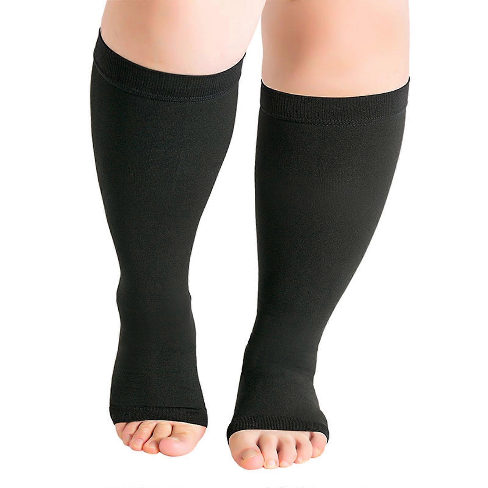 Open Toe Compression Socks Adults Anti Fatigue Pain Relief Stockings Medical Blood Circulation Promotion Sock