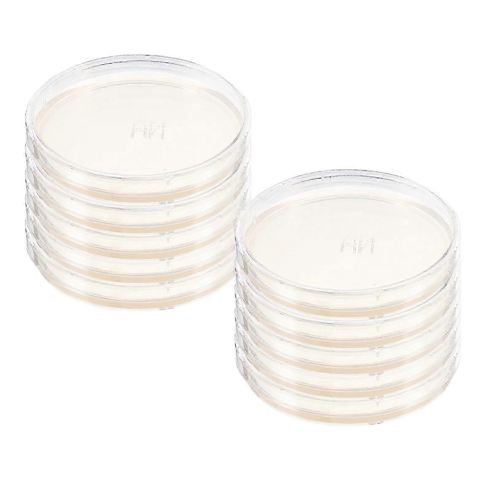 10pcs Agar Plates Portable Agar Petri Dishes Science Projects Prepoured Agar Plates for Laboratory