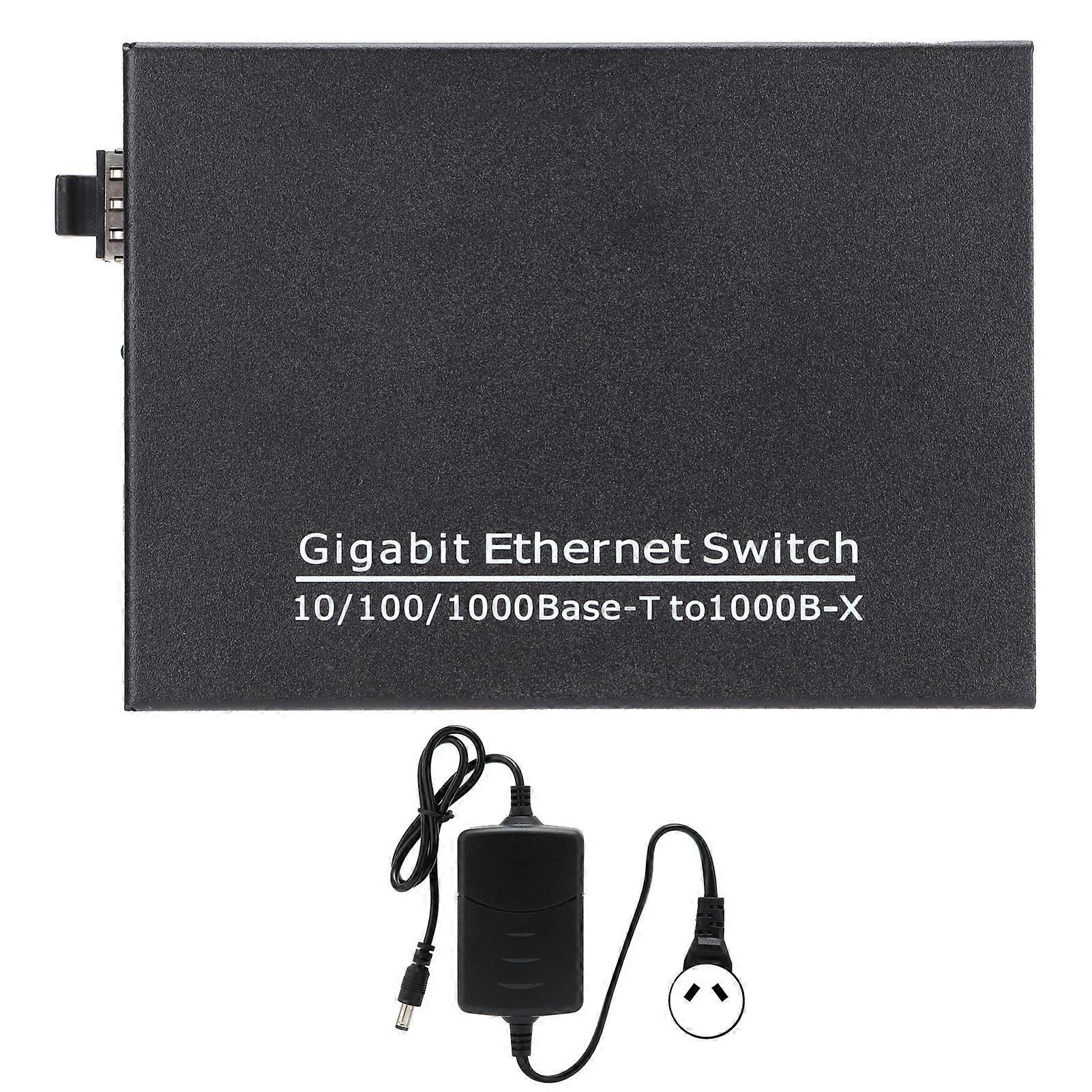 2-Port Gigabit Ethernet Switch TBC-MC3712E-SFP Plug Play Stabil Robuste Computer Netzwerk-Switches 100-240VAU Stecker