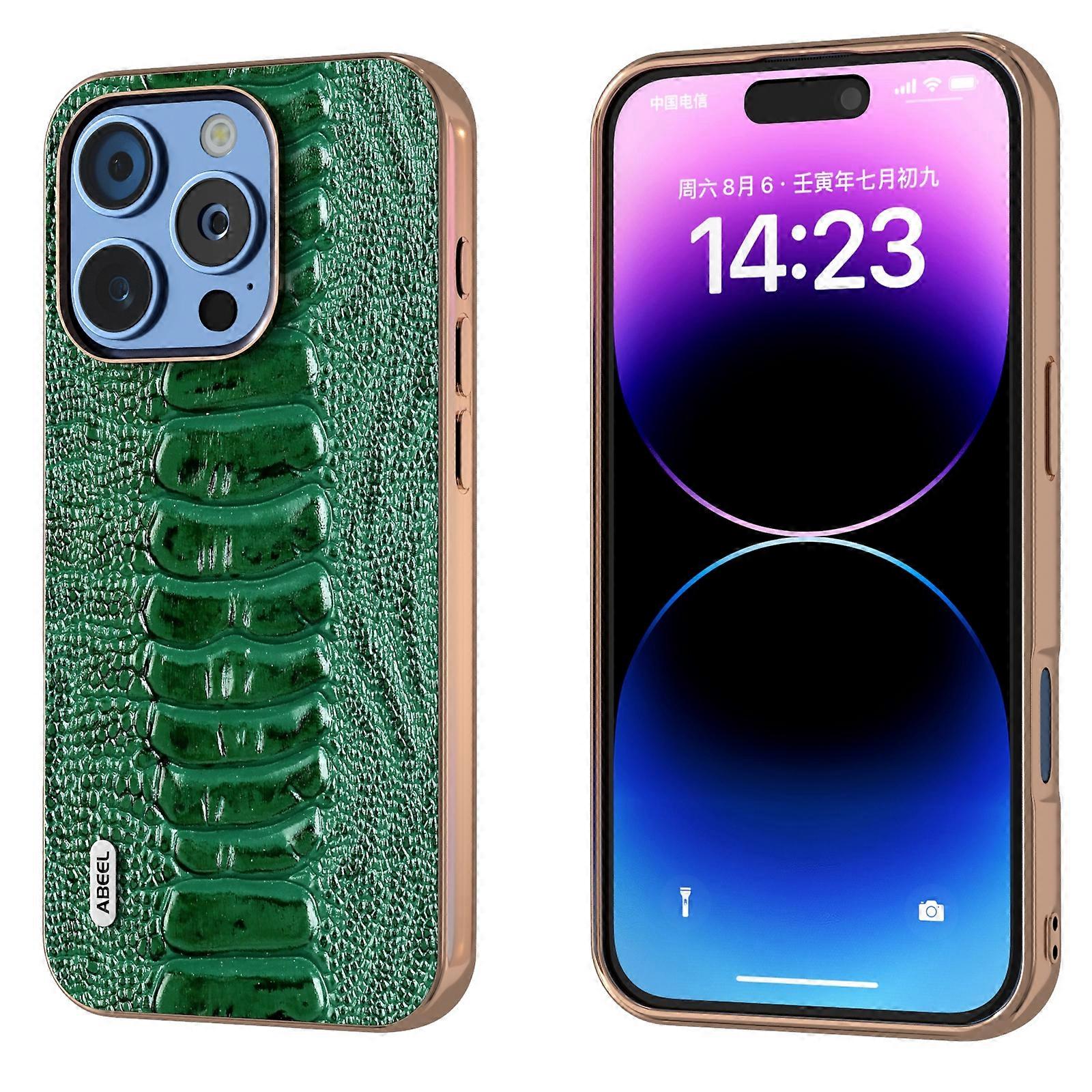 ABEEL Electroplating Frame Leather Weilai Series Phone Case