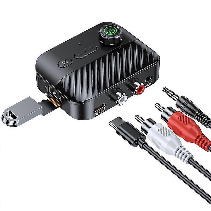 Digital Display Bluetooth 5.3 Audio Receiver Transmitter Support USB /TF Card MP3 Player C68