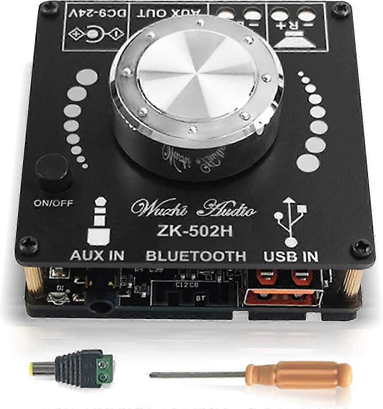 Bluetooth Amplifier HiFi 5.0 Dual Channel Stereo Bluetooth Digital Power Amplifier Board Module 2X50W Audio Amplifier