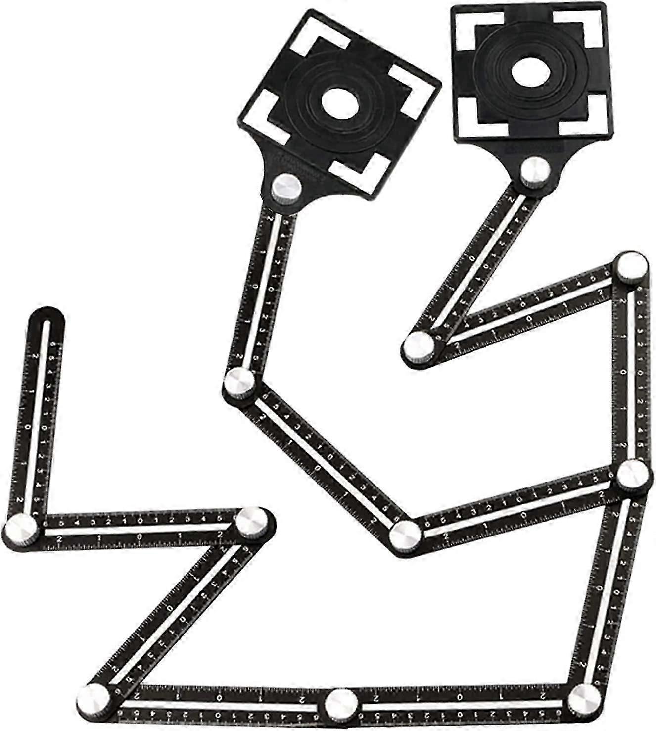 Multi-Angle Measuring Ruler,Angle Jig Tool Multi-Jig Bend Measuring Tool,6-Sided Folding,Punch Locator