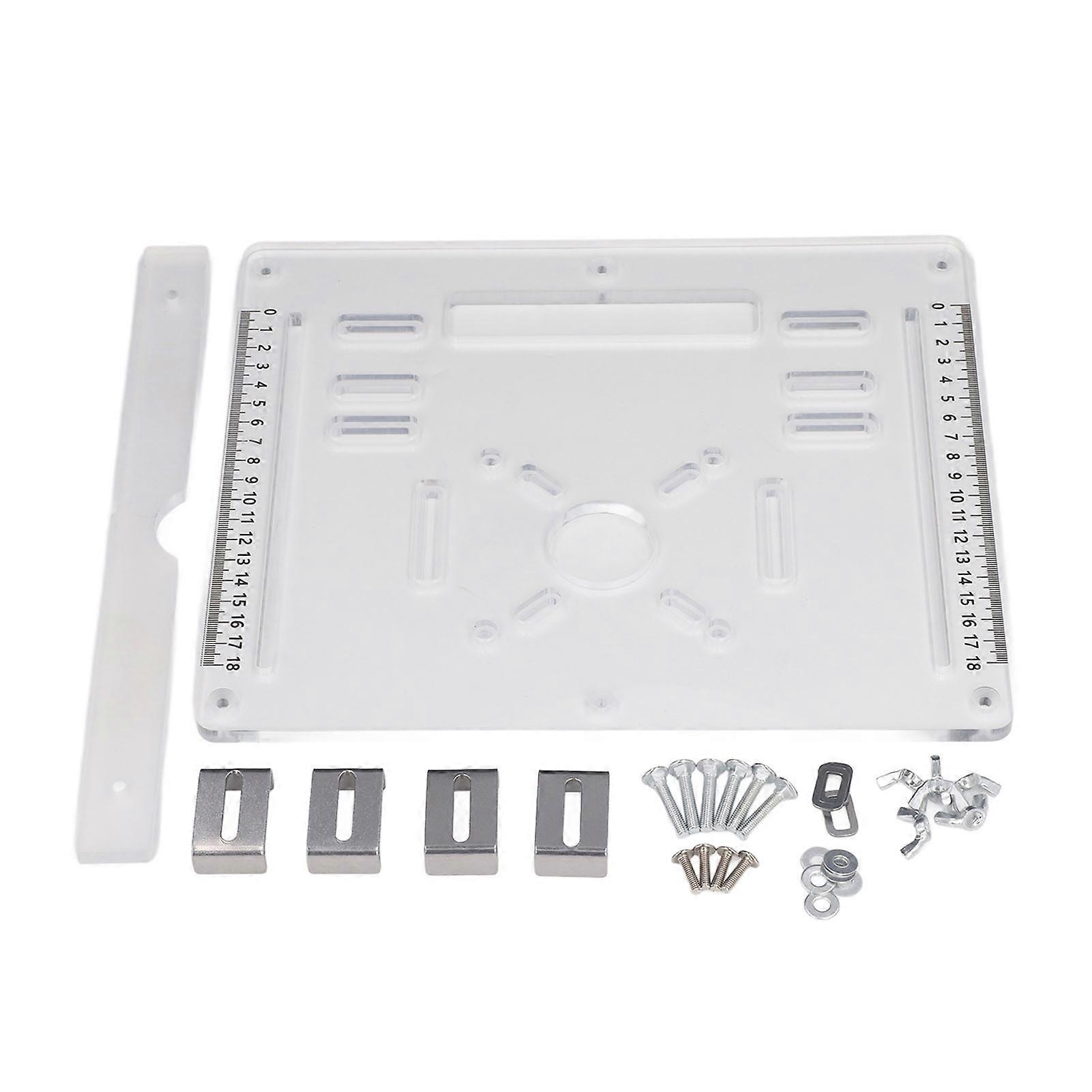 Acrylic Base for 4 Inch Cutting Machine Wood Milling Flip Board Woodworking Table Backing Insert Plate