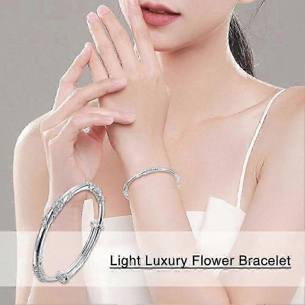 Pure Sterling Silver Bangle Cuff Bracelets, Adjustable Handmade Bracelets