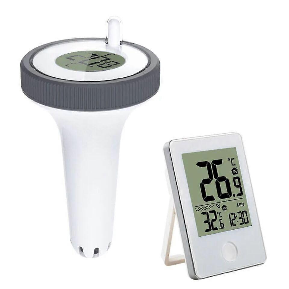 Versatile Floating Thermometer Fit for Pools Spas and Aquariums WhiteGray