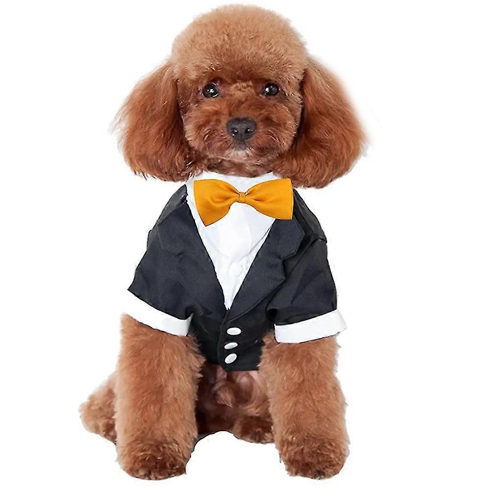 Pet Black Wedding Jacket Autumn Winter Dog