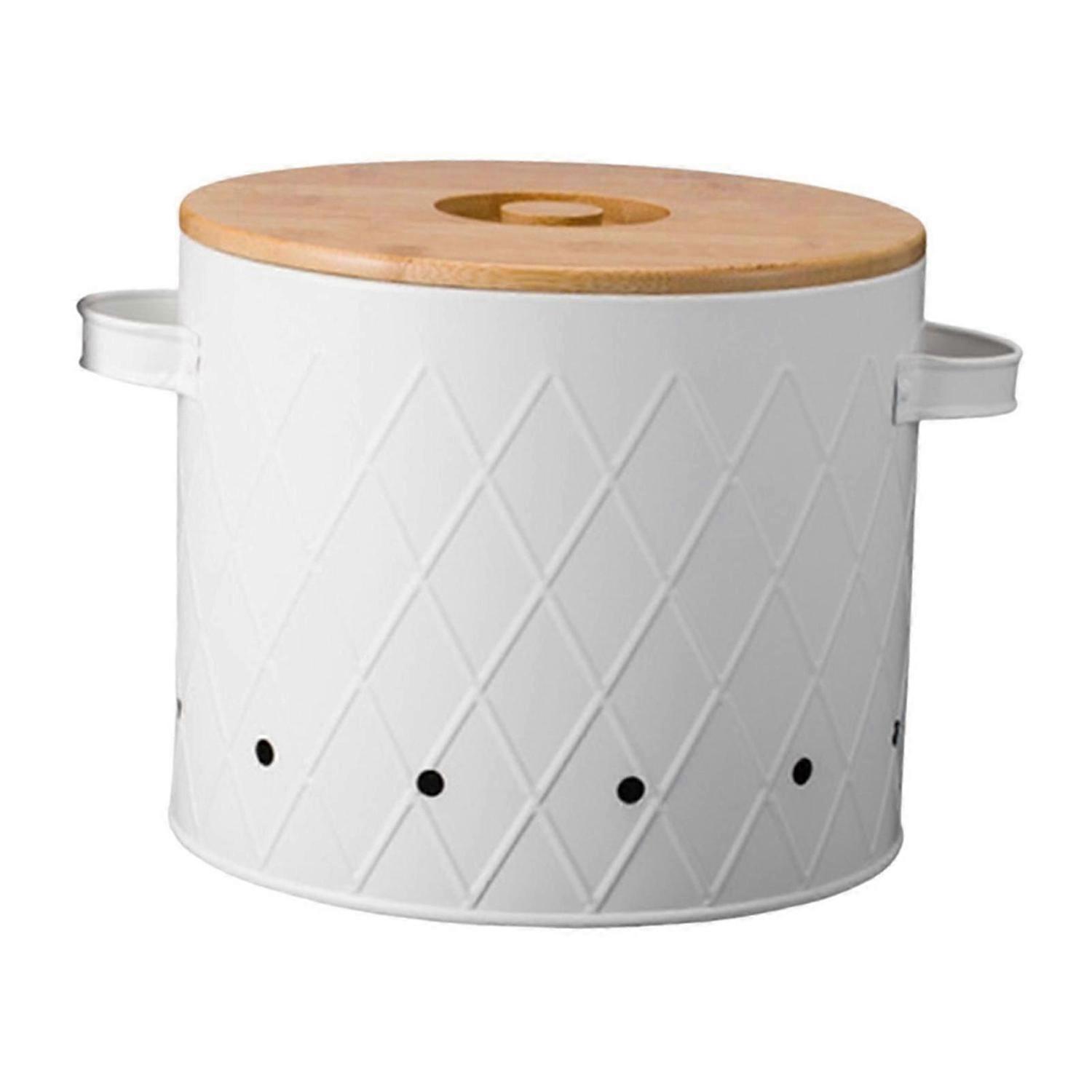 Potato Storage Tin Food Storage Container with Lid Vegetables Storage Bin Kitchen Storage Canister f