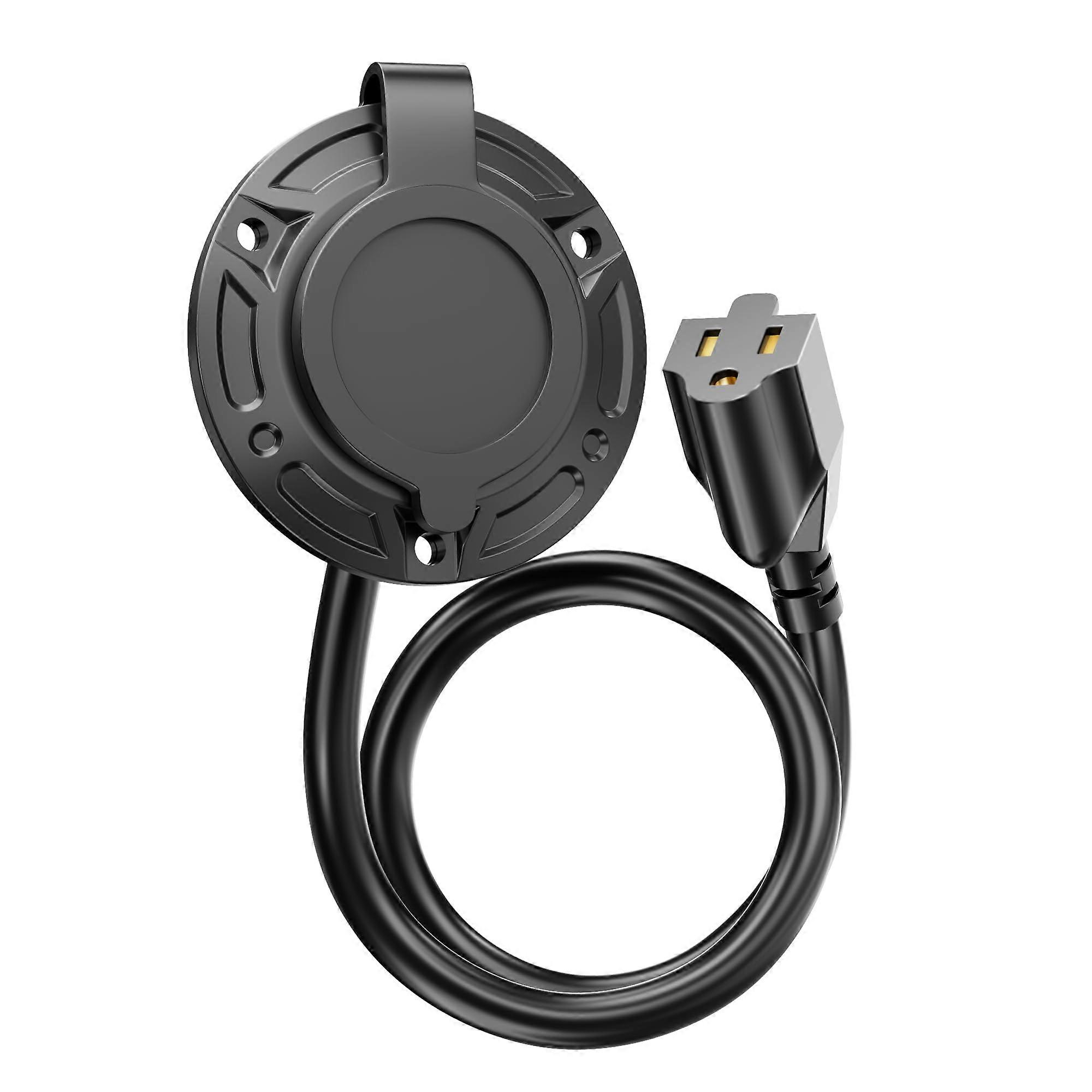15AMP 125V RV Shore Power Inlet Charger Plug AC Port Plug with 16' Integrated Extension Cord