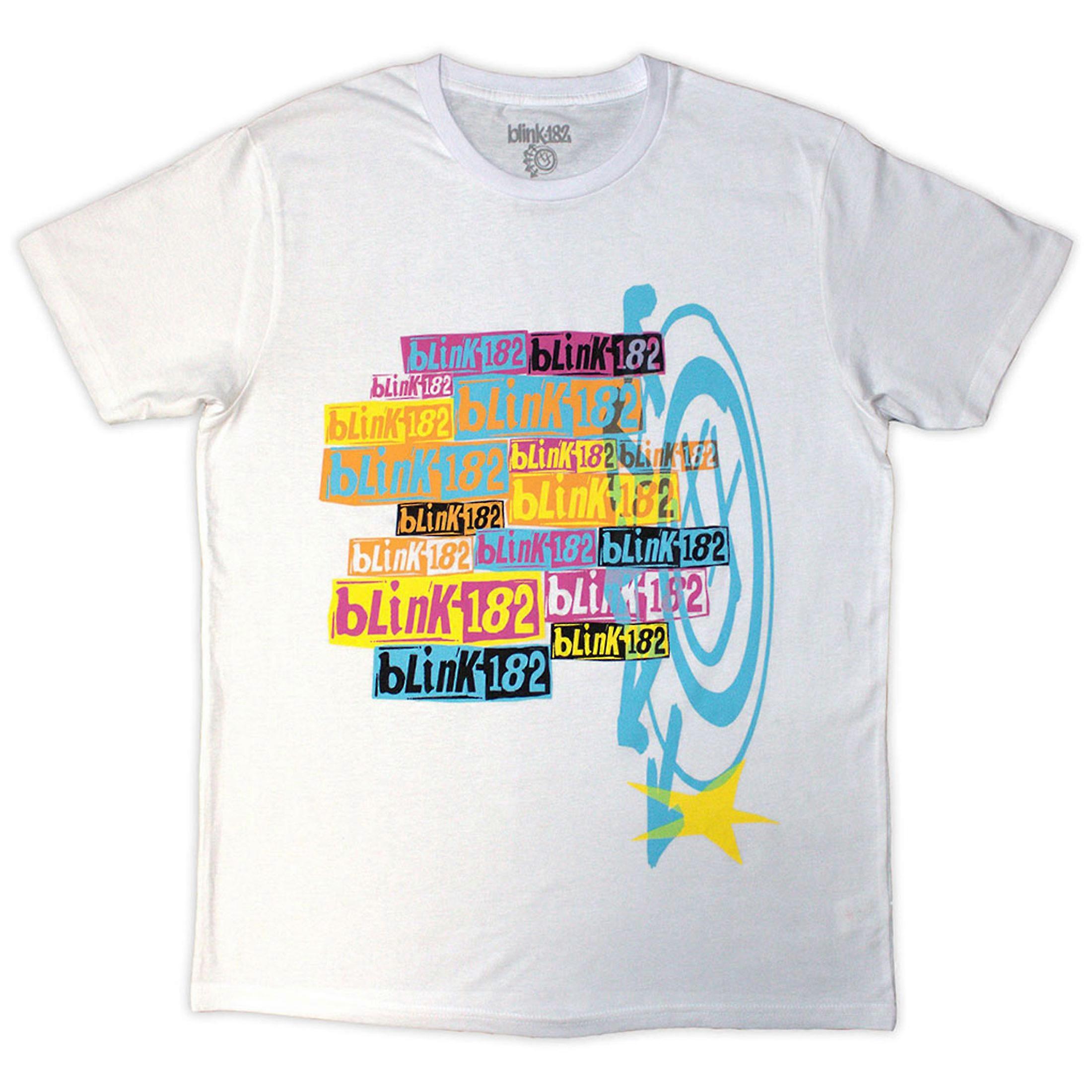 Blink-182 Multi Stacked Band Logo T Shirt