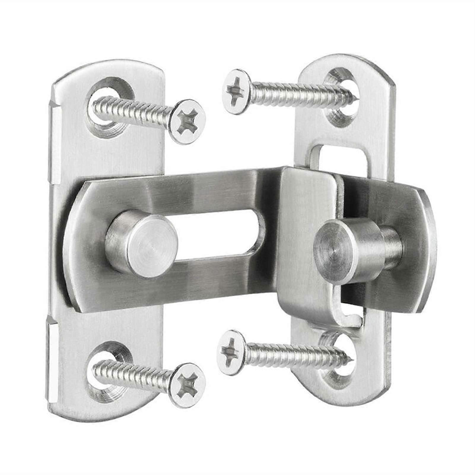 Slide Latch 3/4 Inch Gate Bolt Lock, 90 Degree Right Angle Sliding Door Latch with Screws for Secure Door Closure, 4 Inch Color