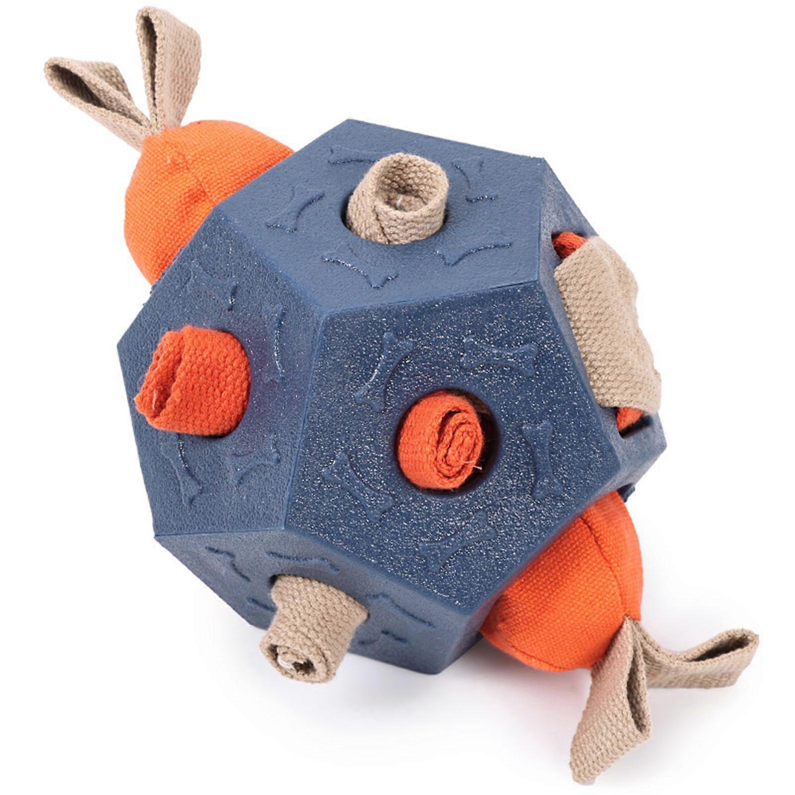 Interaction Dog Snuffle Balls Toy For Pet Chewing Puzzle Slow Feeder Ball Support Health Stress Reduce Dog Engaging Toy Blue