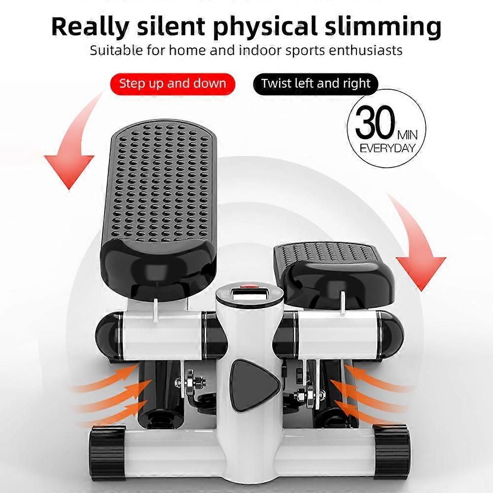Stair Stepper for Home Exercise Mini Stepper with Resistance Bands Fitness Stepper with LCD Monitor Compact Workout Equipment 240lbs Load Capacity