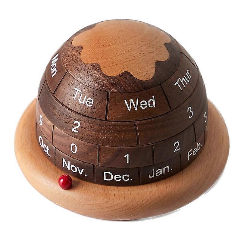 Wooden Desktop Calendar Decor, Office Desk Decor