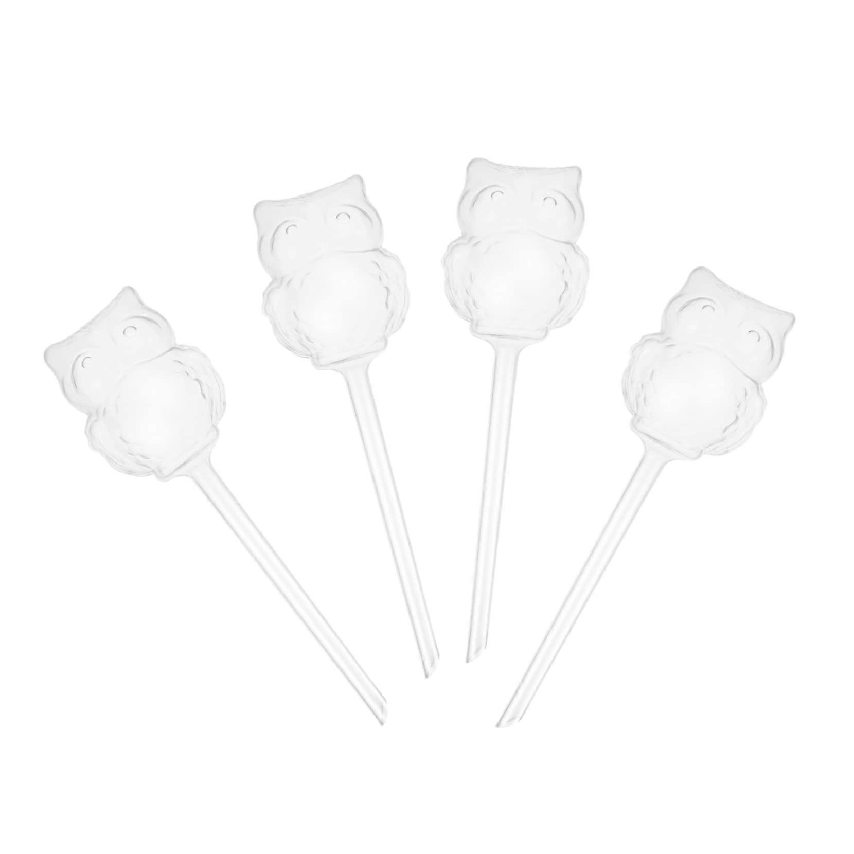 4 pieces owlshaped selfwatering device for plants automatic watering globes for garden and timesaving and practical and functional