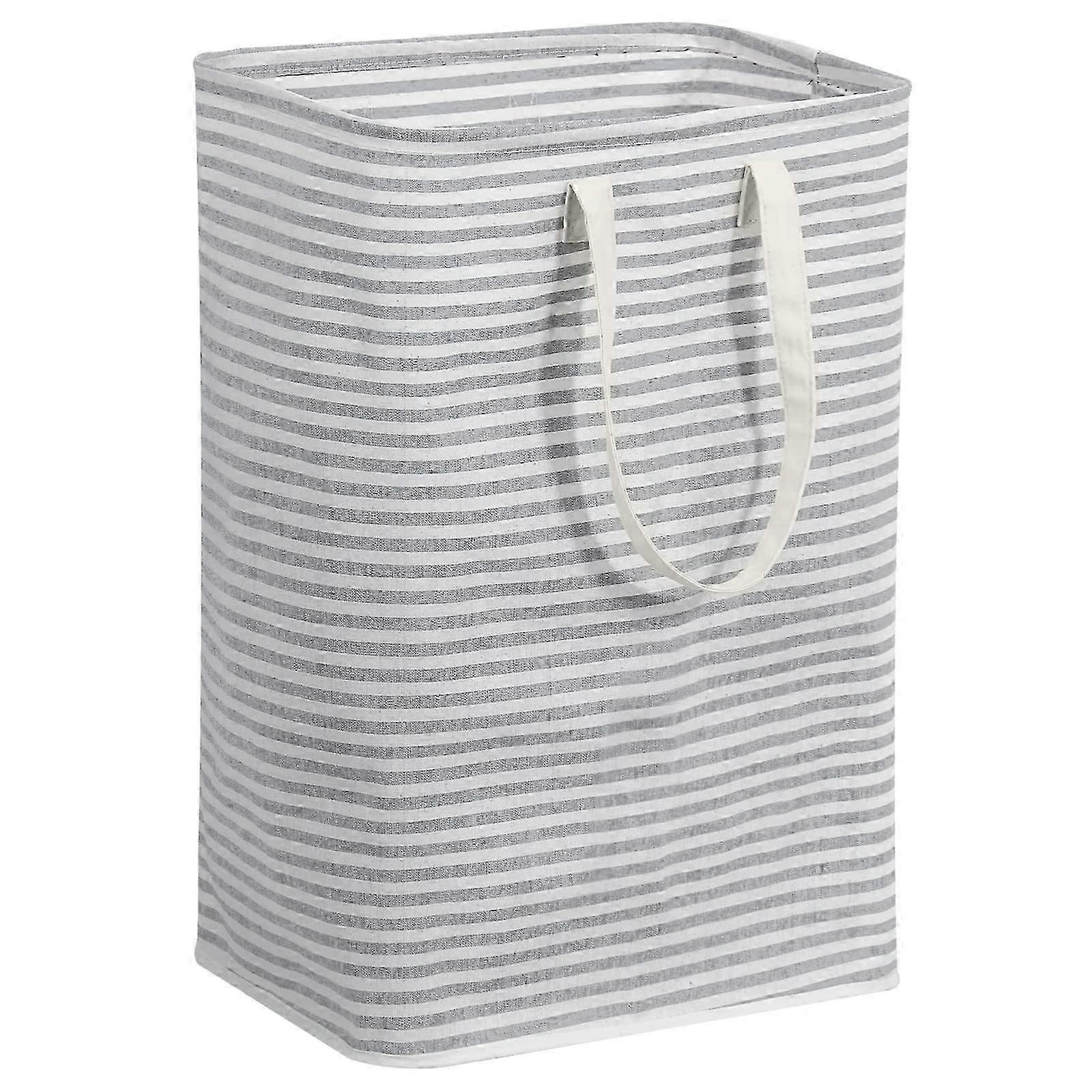 72L Foldable Laundry Hamper with Extended Handle for Bedroom & Bathroom, Gray