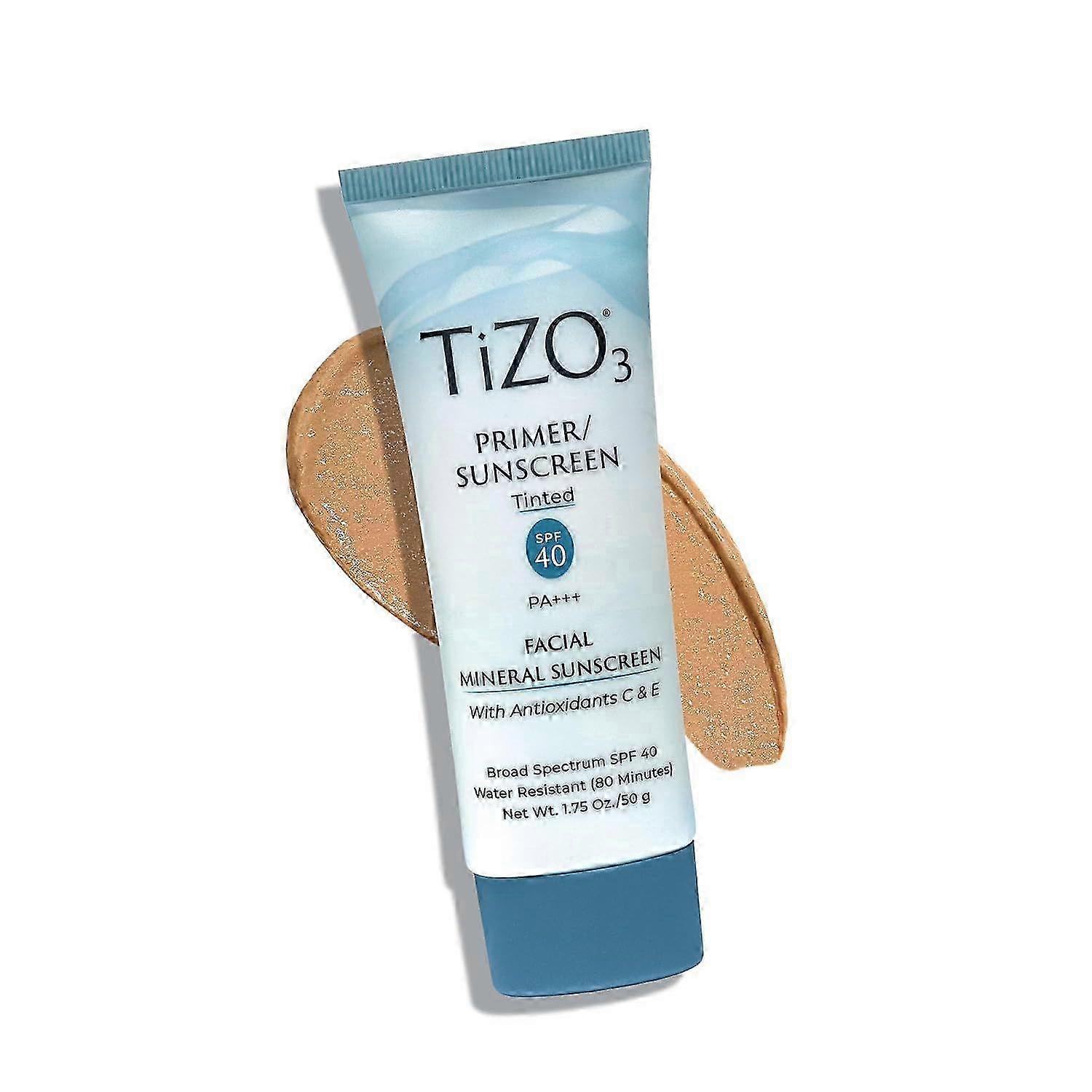 2025 3 Facial Mineral Sunscreen and Primer, Tinted Broad Spectrum SPF 40 with