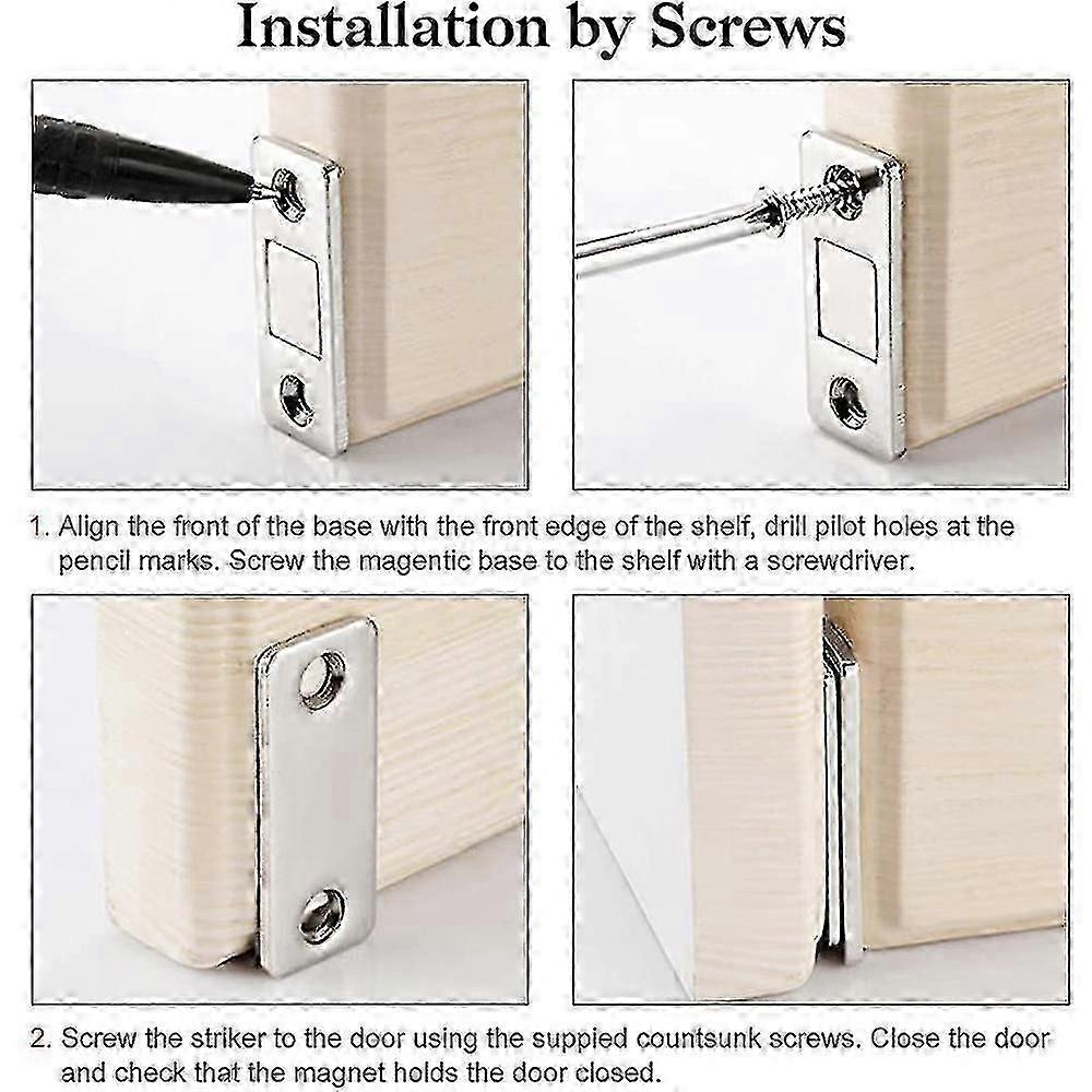 8 πακέτο λεπτή αόρατη μαγνητική στάση πόρτας, κλειδαριά μαγνήτη συρταριών υψηλής ποιότητας