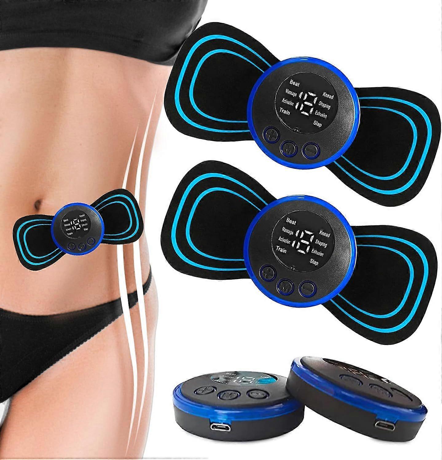 2025 Latest Model 2 Mini Muscle Body Massager Host with 2 Replaceable Pads and 19 Speed 8