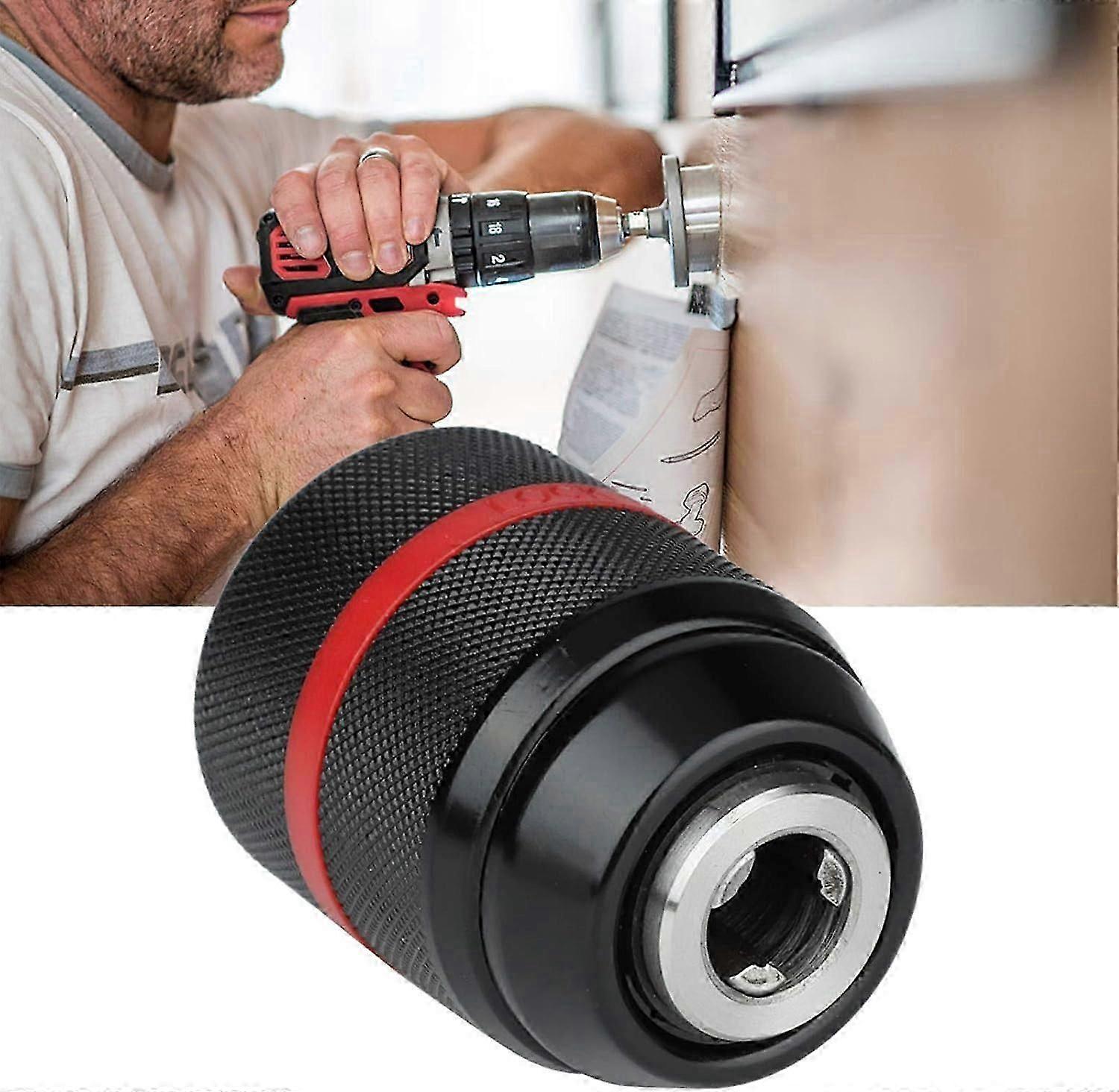 Milwaukee Bohrfutter Ersatz Bohrfutter Schlüsselloses Handbohrfutter 1 2-20Unf Installieren Sie 2 ~ 13 mm selbstspannendes Mehrzweckbohrfutter