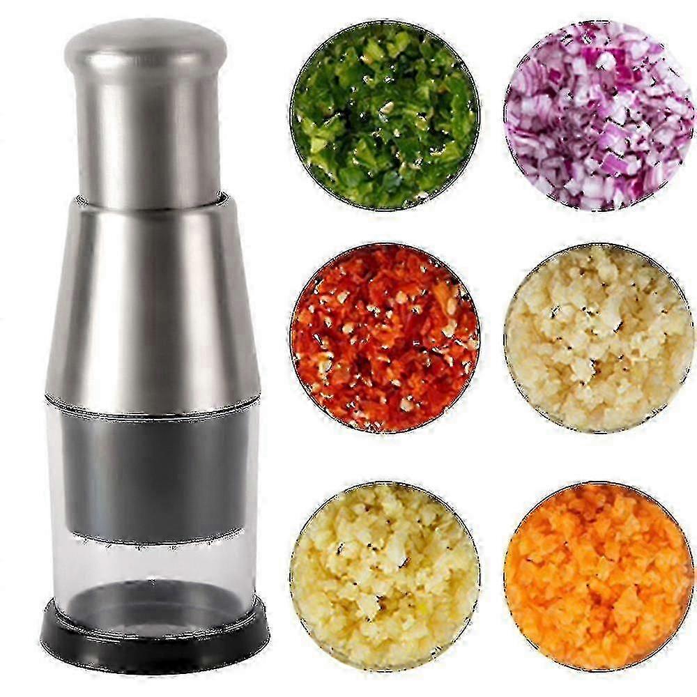 Garlic Onion Chopper Manual Hand Press Vegetable Dicer Kitchen Tool