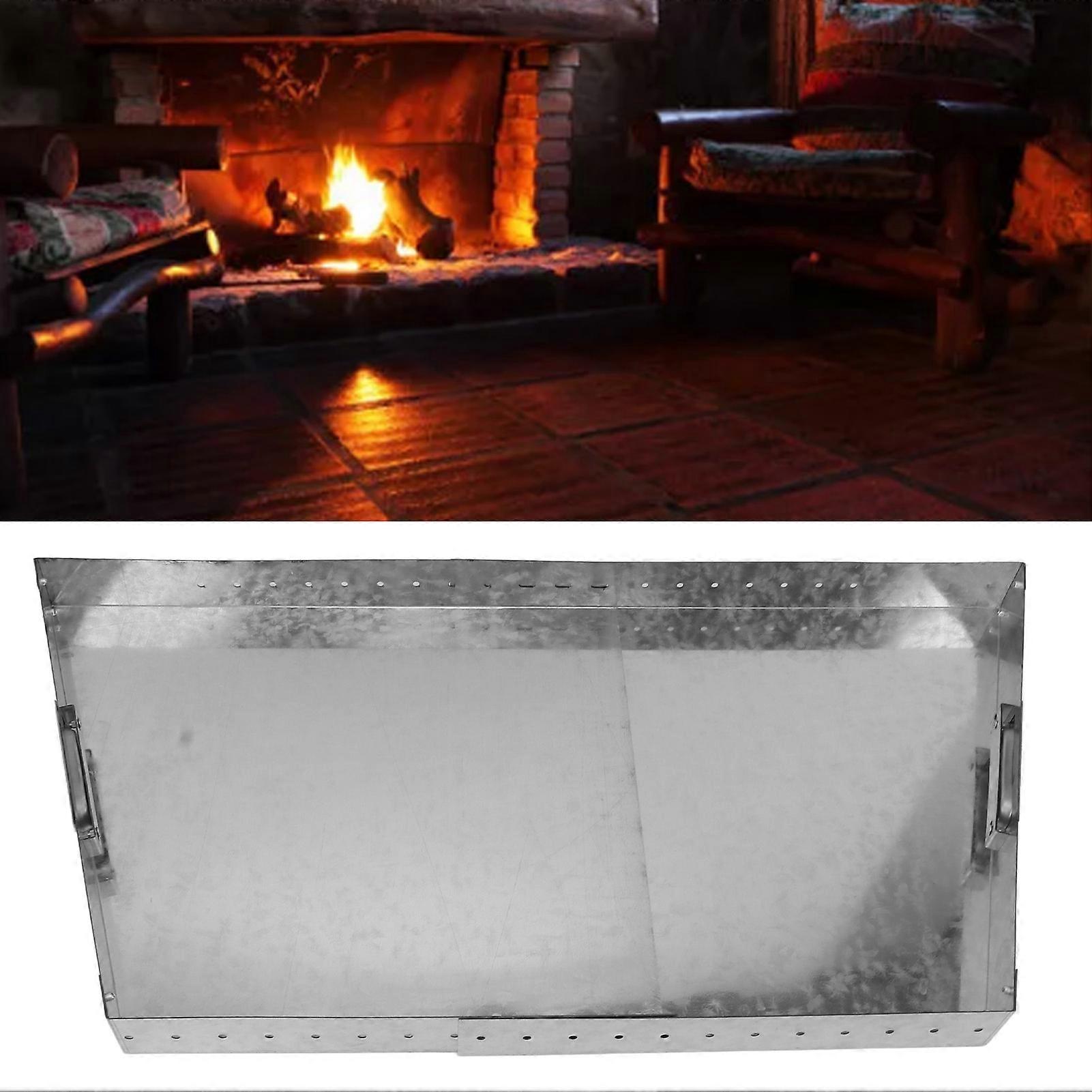 Adjustable Galvanized Steel Fireplace Tray Ash Pan 2900g Expandable