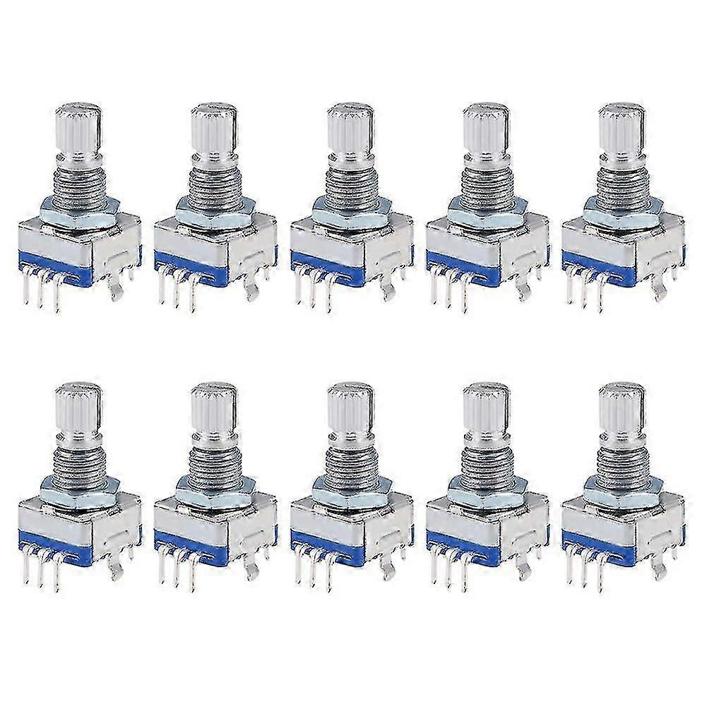 360 graden encoder code schakelaar digitale potentiometer ec11 5 pins 15mm as 10pcs