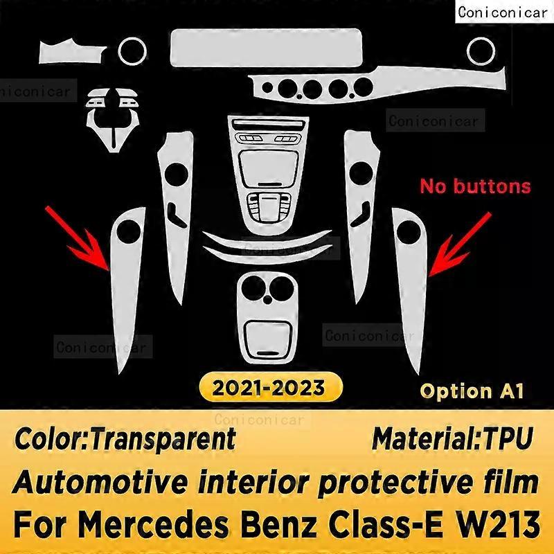 Exquisite For Merceds Benz E CLASS W213 2021-2023 Gearbox Panel Navigation Automotive Interior Screen Protective Film TPU Anti-Scratch
