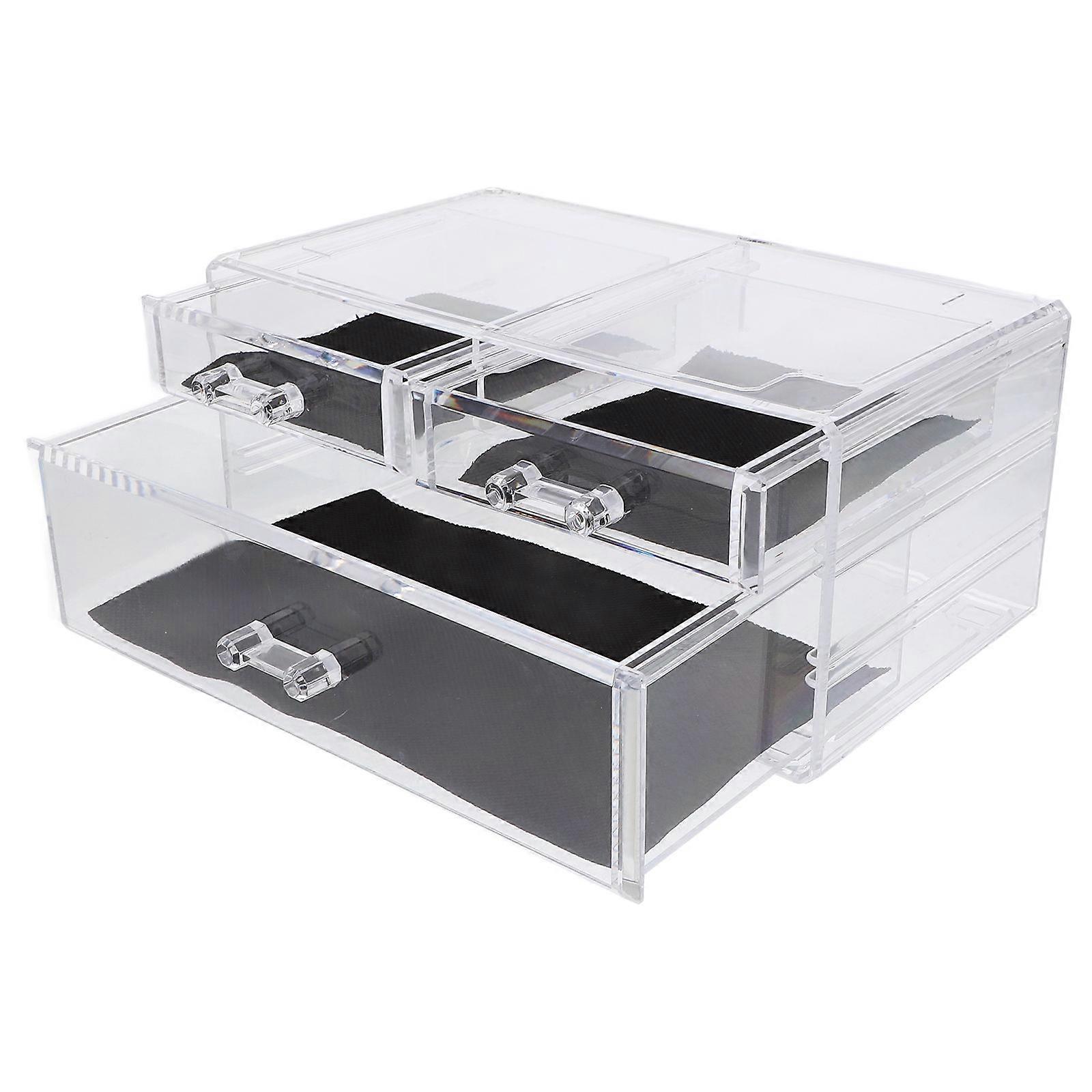 Clear Drawers Organizer Acrylic For Makeup And Skincare Products Elegant Appearance 23.50X13.50X10.50CM Transparent Storage 1Pcs