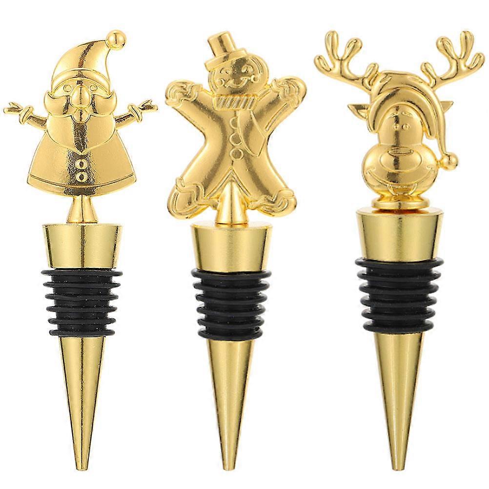 Wine Accessories Christmas Wine Stoppers Bulk Father No Air Leakage 3Pcs