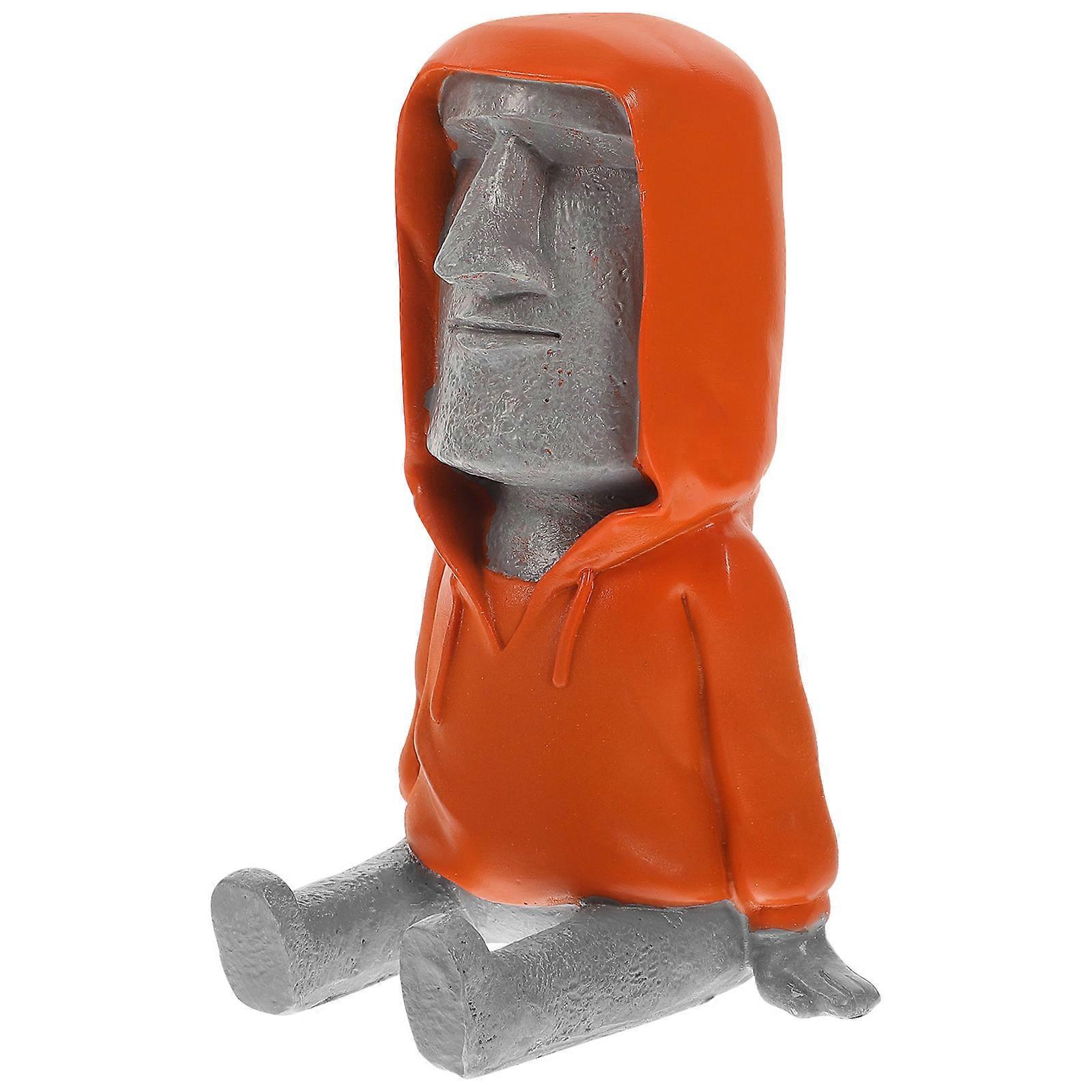 Resin Cell Phone Holder Novelty Design Bracket Smartphone Support Home Decoration Orange Clothing 1Pack