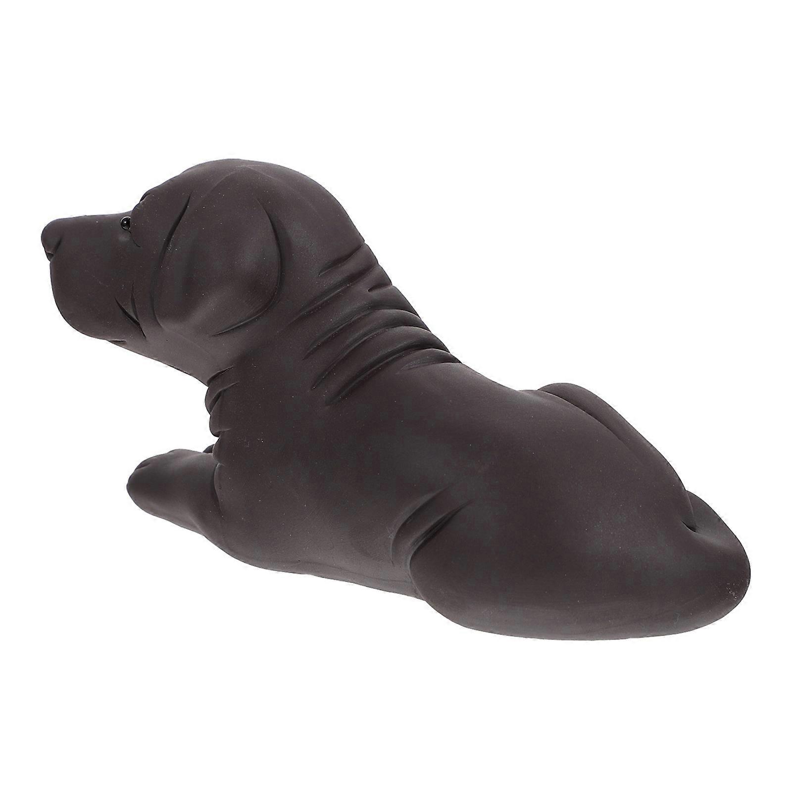 Vivid Dog Decor Tea Pet Animal Puppy Adornment Coffee Color Puppy Desktop Decor For Dog Lovers 13.5x7.5cm 1Pc
