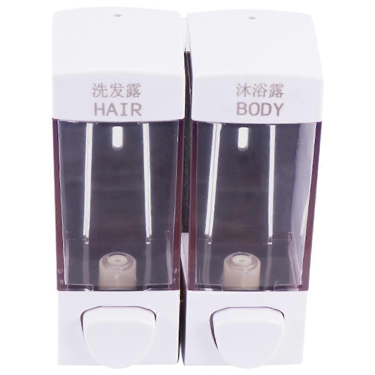 Foaming Pump Bottle Wall-Mounted Soap Dispenser Hand Bottle Squeeze Shower Gel Box White 700ml Large Capacity 1Set