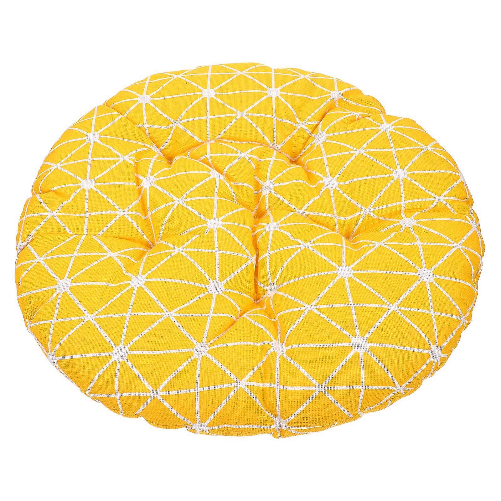 Kitchen Chair Pads Simple Chair Cushion Portable Anti Slip Garden Use 45X45cm Yellow 1Pcs