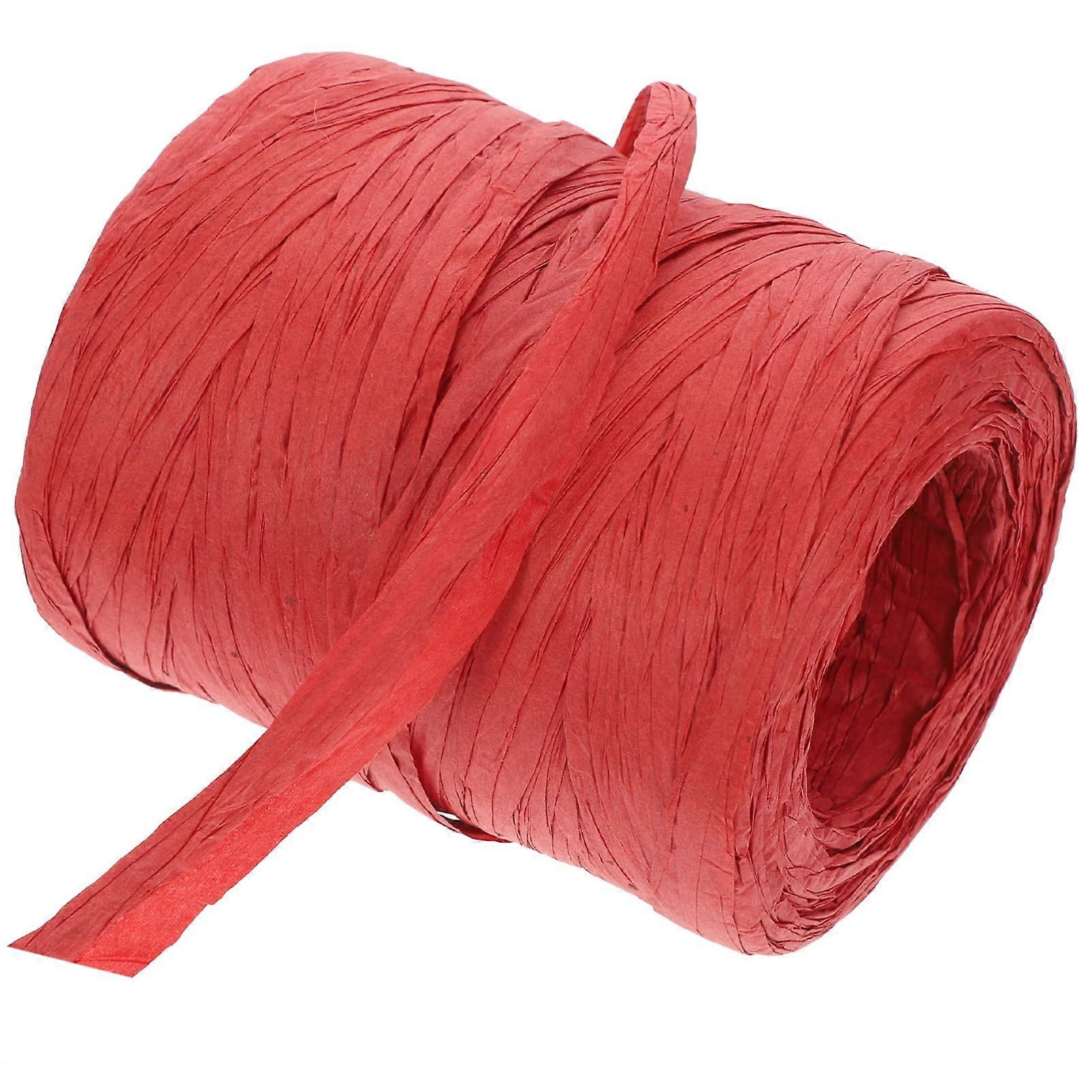Paper Twine 1 Roll Red For Gift Wrapping And Decorations DIY Crafts Paper Cord