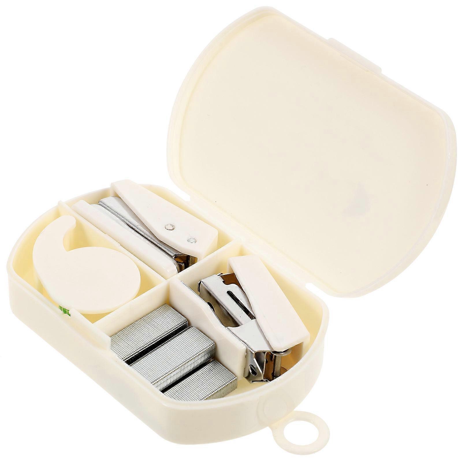 Small Tape Dispenser Tape Stapler Set White 400X270X160cm For Workplace Use 1Set