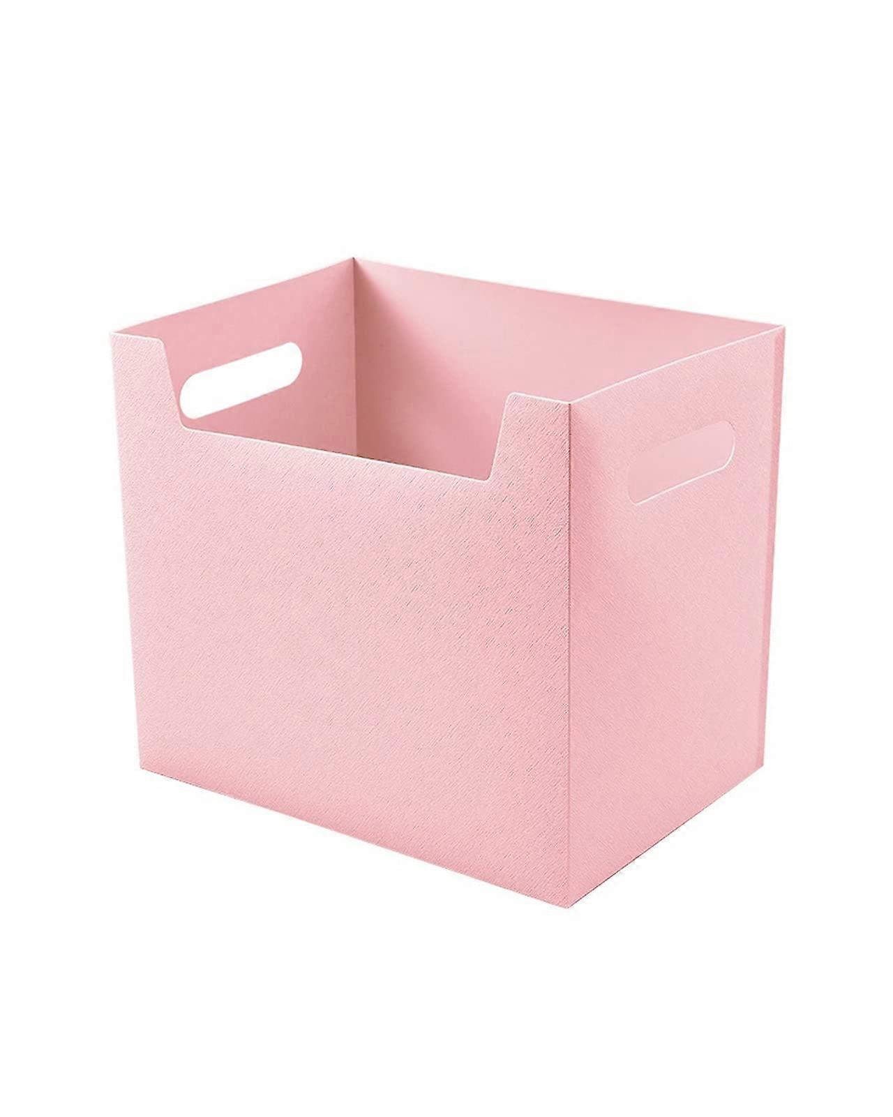 Magazine Rack Information Rack Desk Storage Box Dormitory Desk Bookcase Simple Book Frame (Color : Black) (Pink)