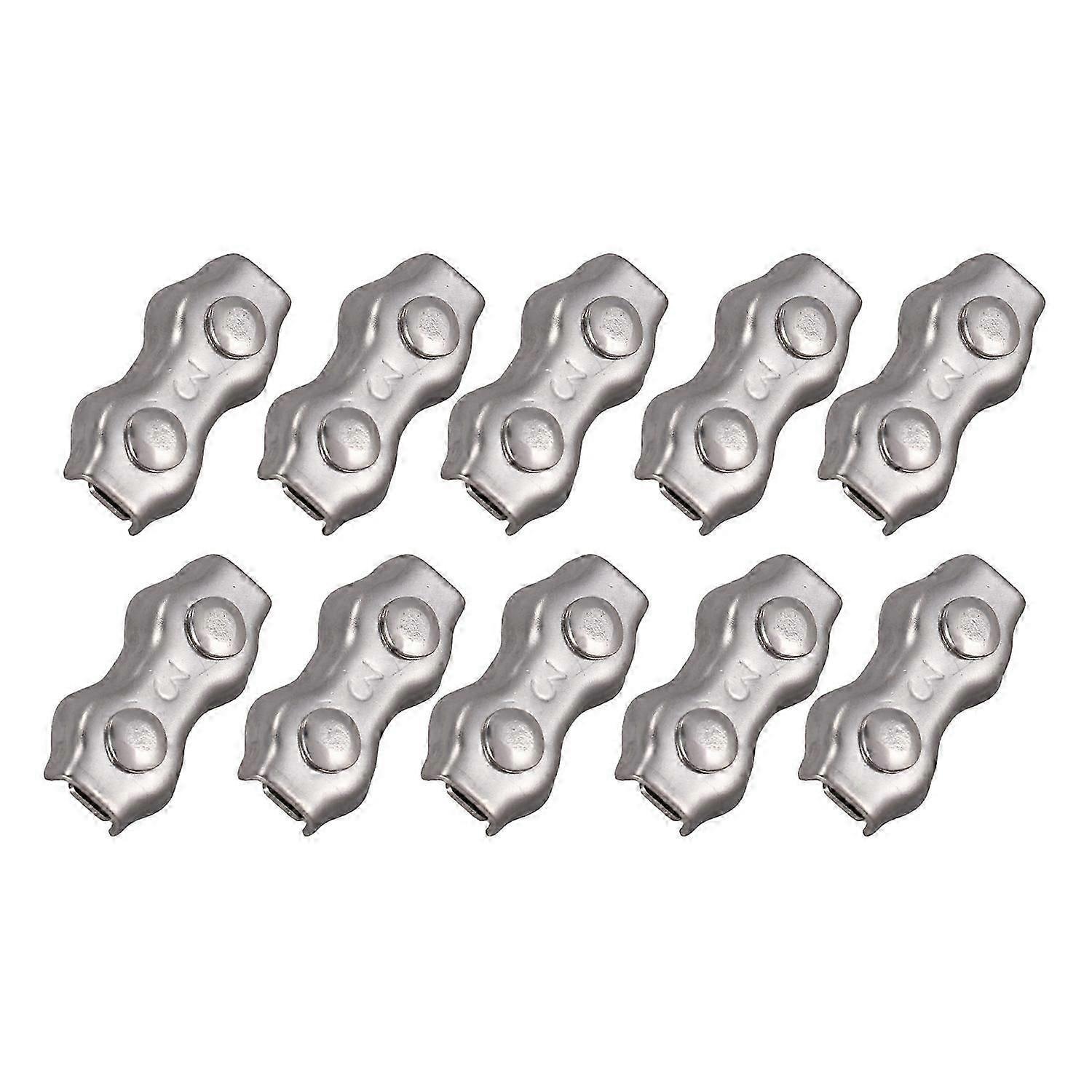 10 יחידות קליפסים דופלקס 3 מ"מ נירוסטה חוט כבל חבל אוחזים מלחציים קליפר