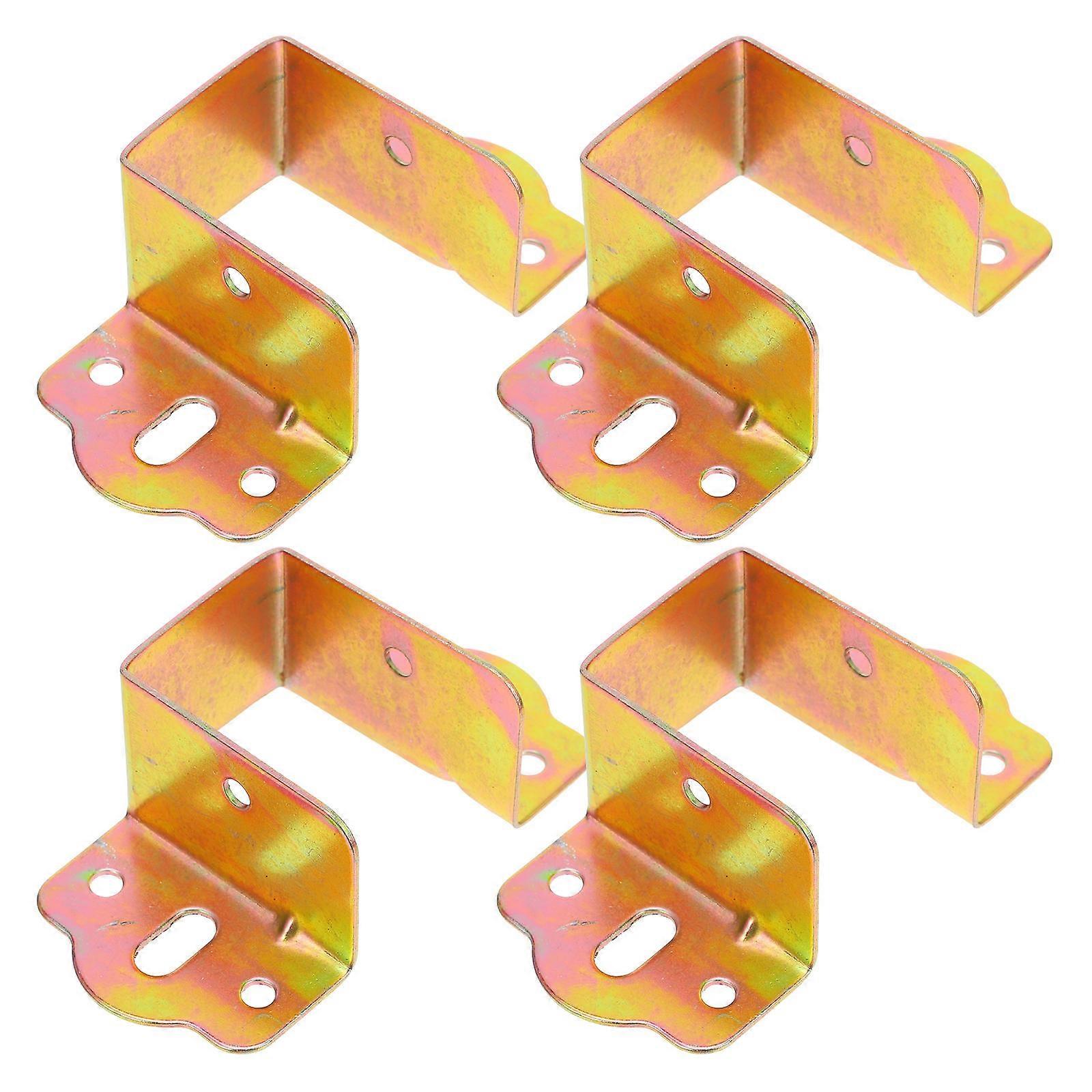 Bed Rail Fasteners Metal Bed Frame Rail Brackets Bed Rail Hinge Accessories Safe and Convenient 4Pcs