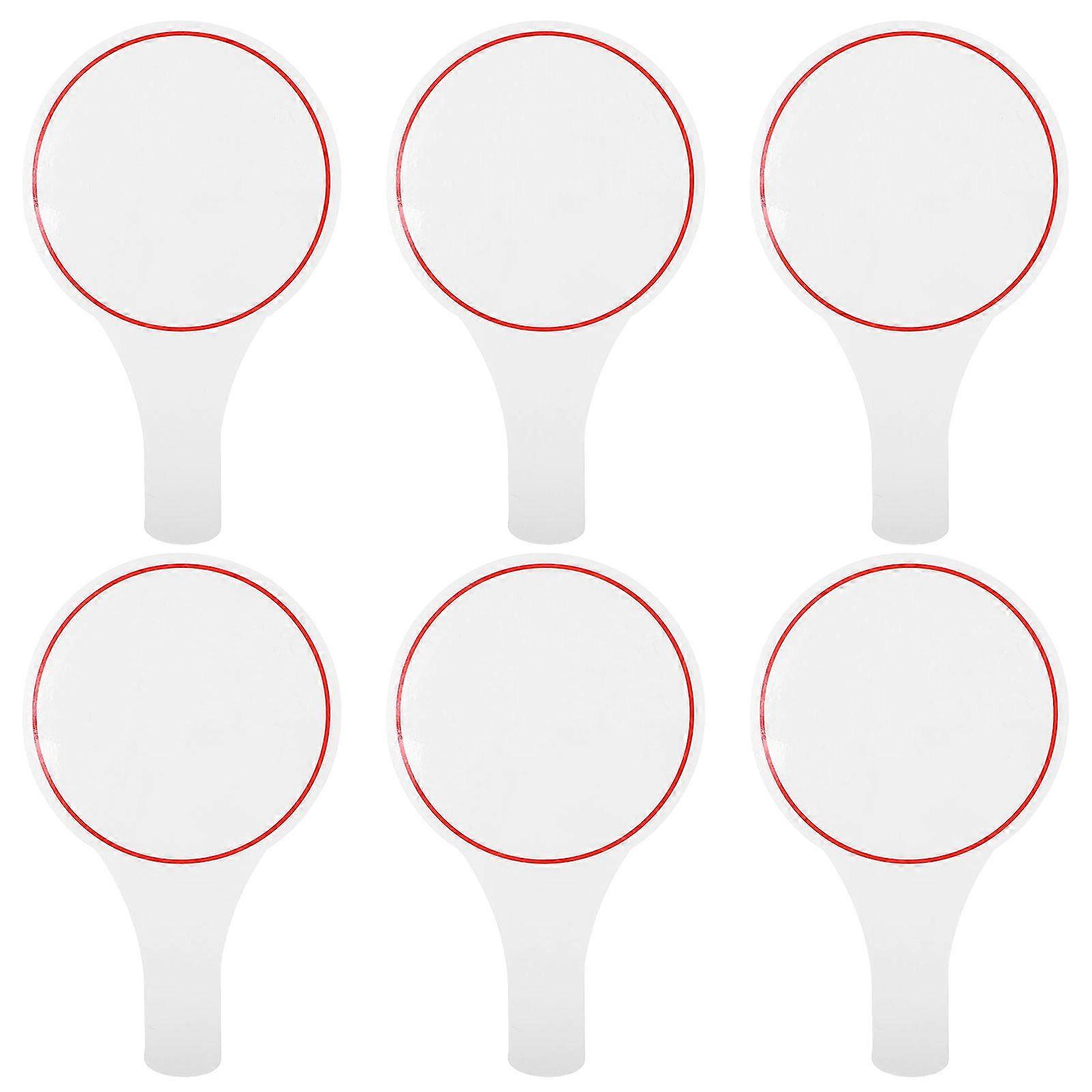 6Pcs Foam White Board Handheld Whiteboard Single Sided Paddles Auctions Padding Whiteboard